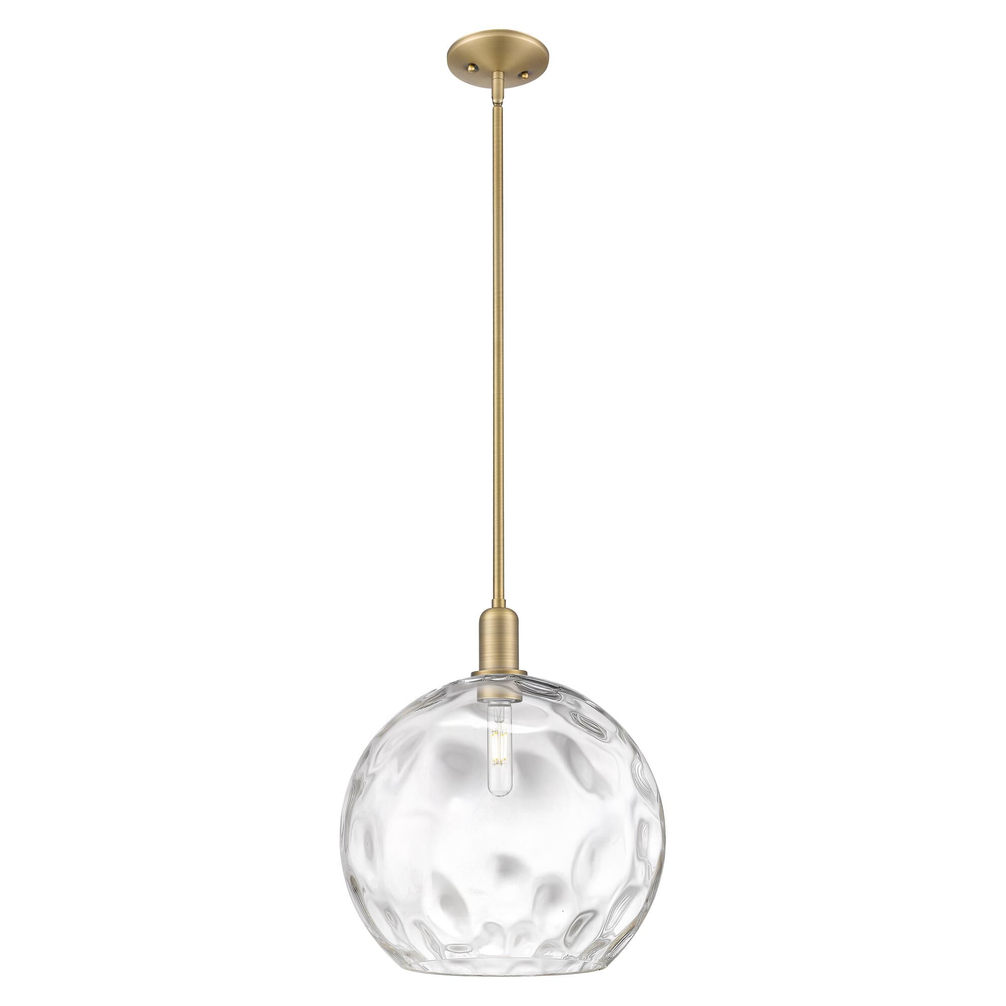 Shown in Brushed Brass finish and Clear Water glass
