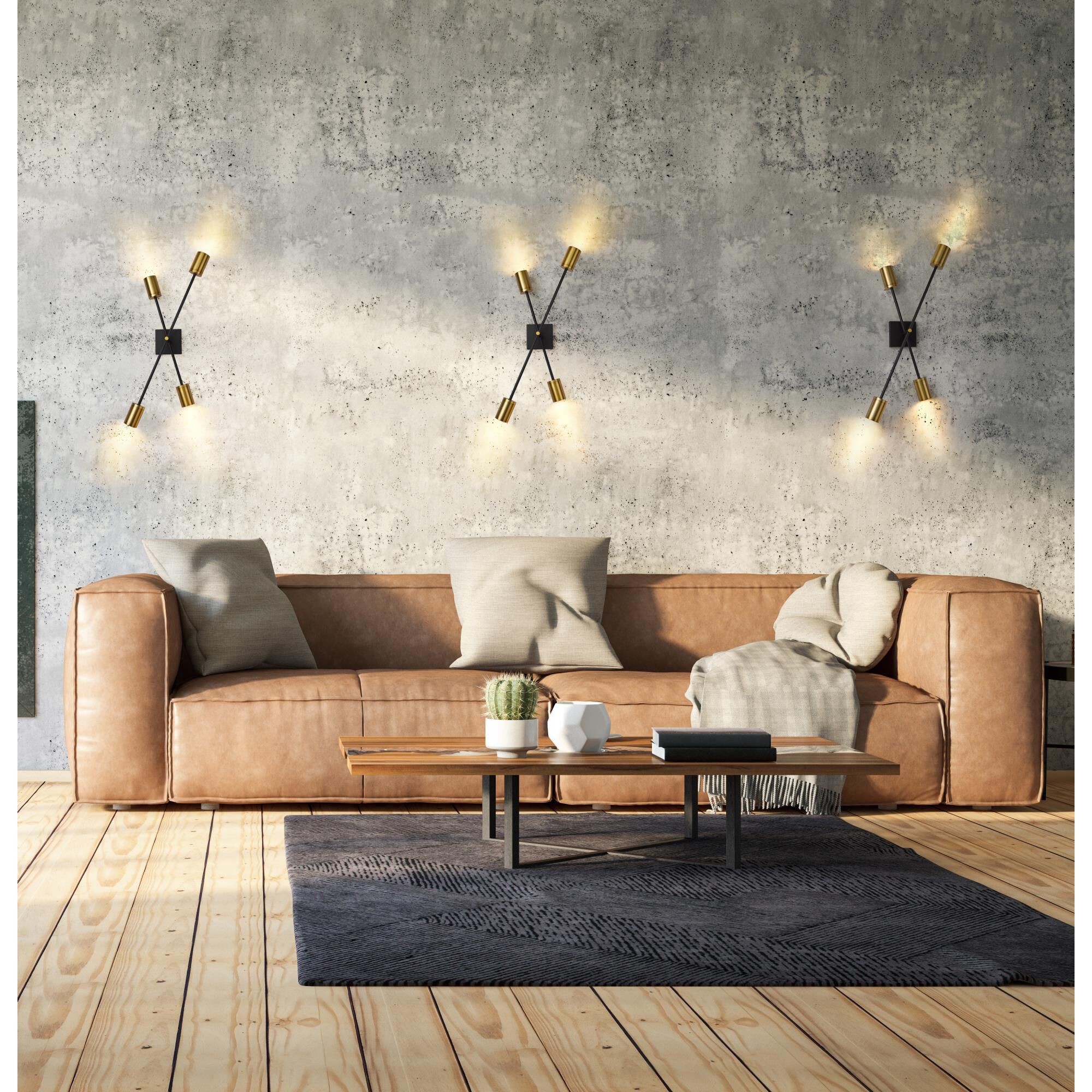 Shown in Matte Black and Olde Brass finish