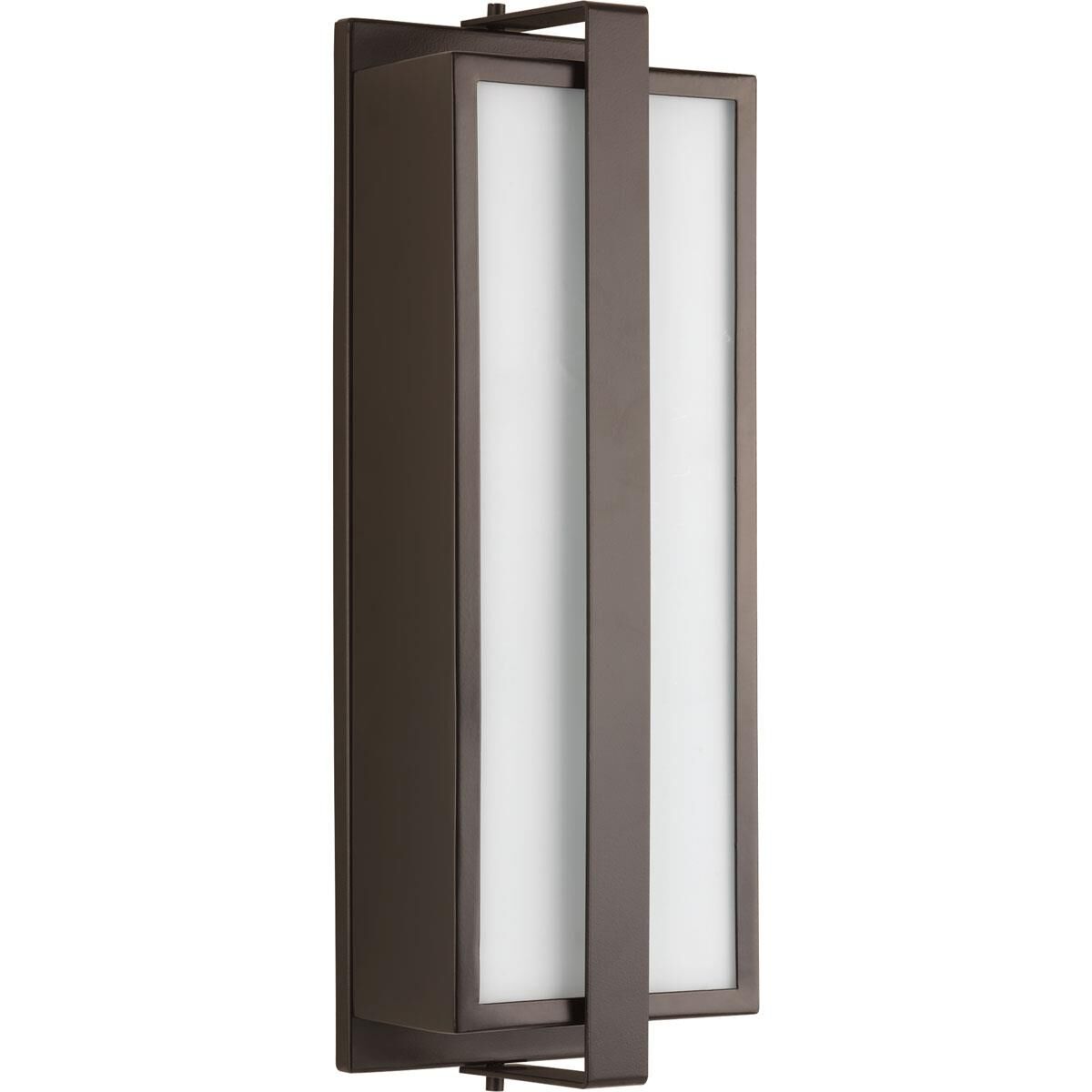 Shown in Architectural Bronze finish and Etched glass