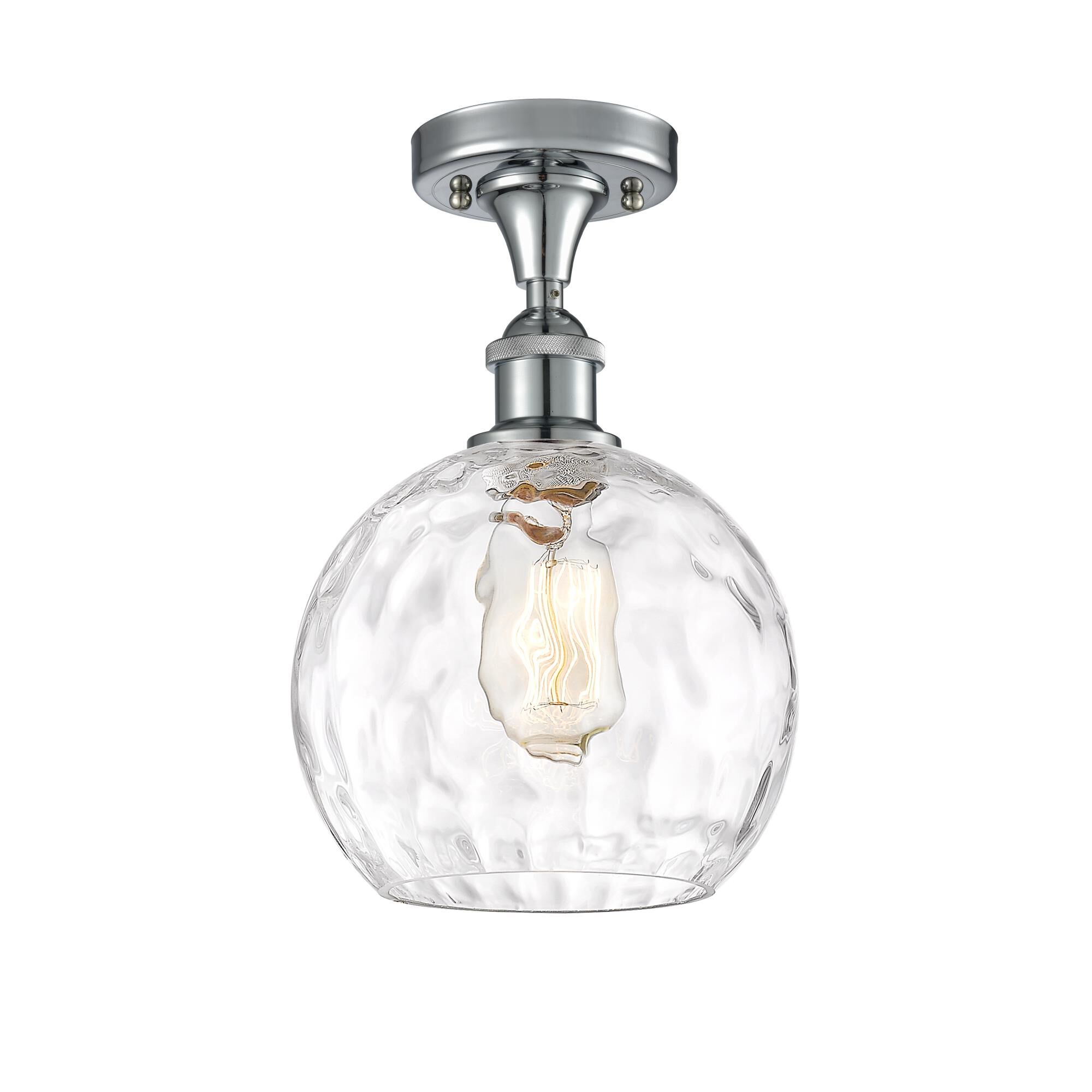 Bruno Marashlian Athens Water Glass 8 Inch 1 Light Semi Flush Mount by Innovations Lighting