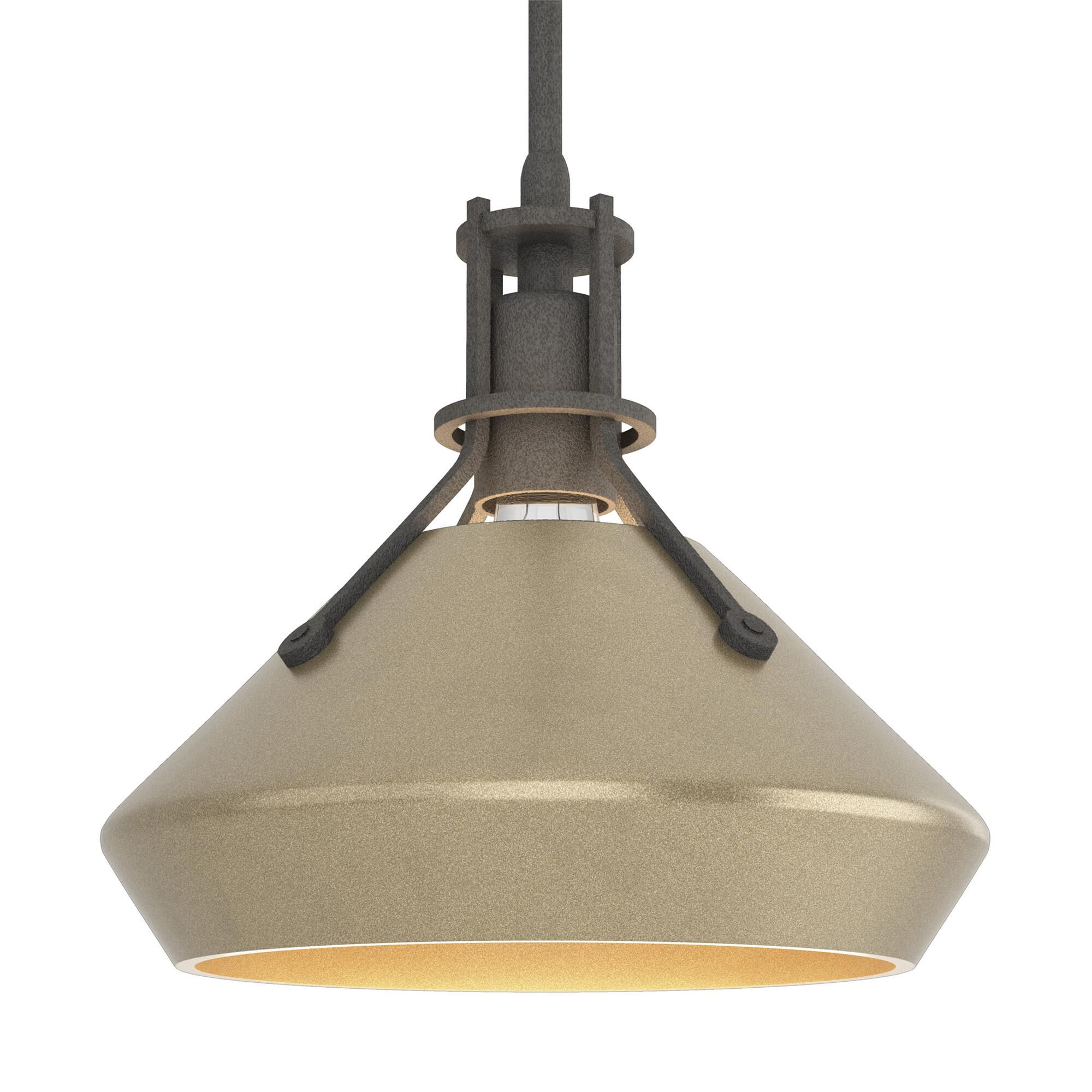 Shown in Natural Iron finish and Soft Gold  accent