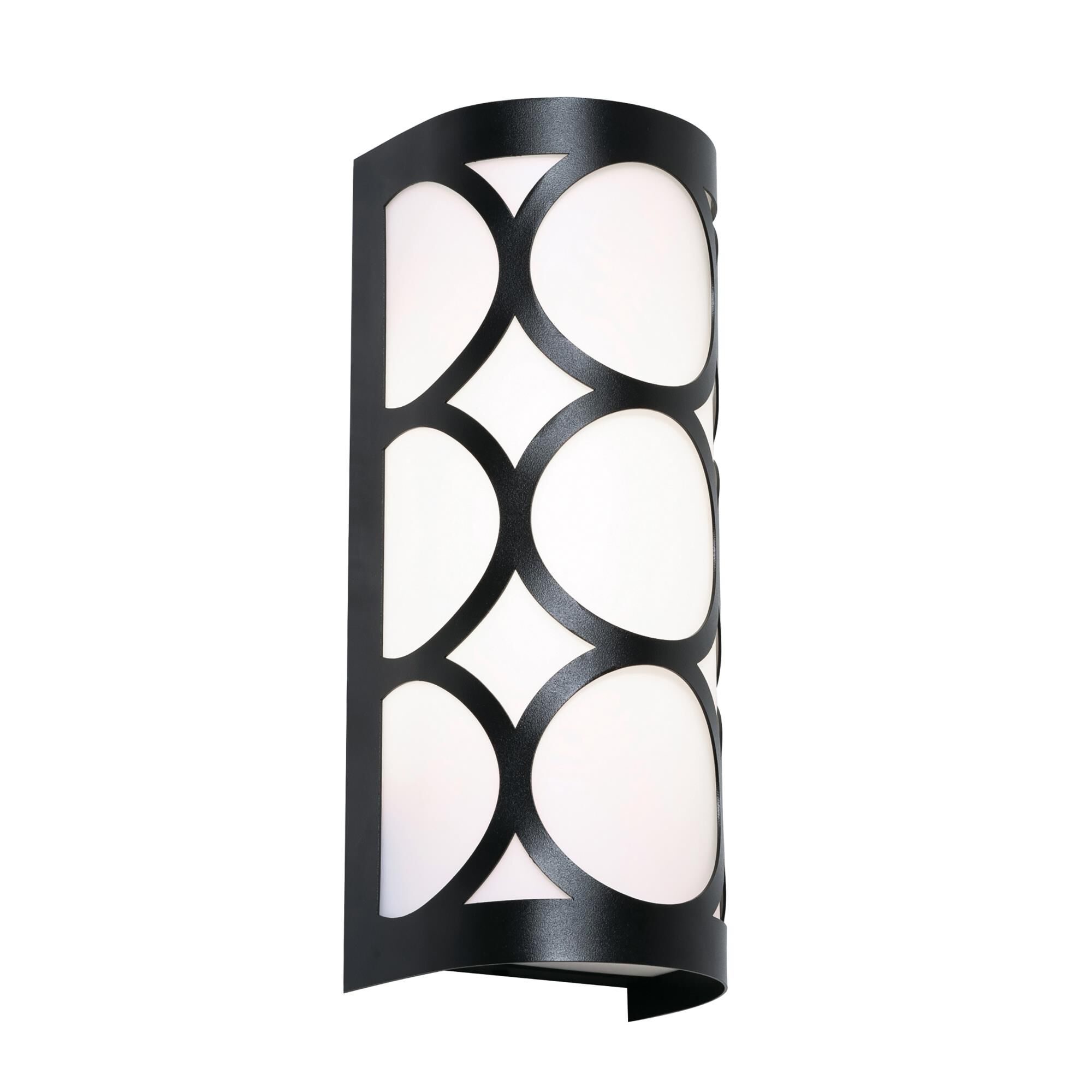 Shown in Black finish and White Acrylic shade