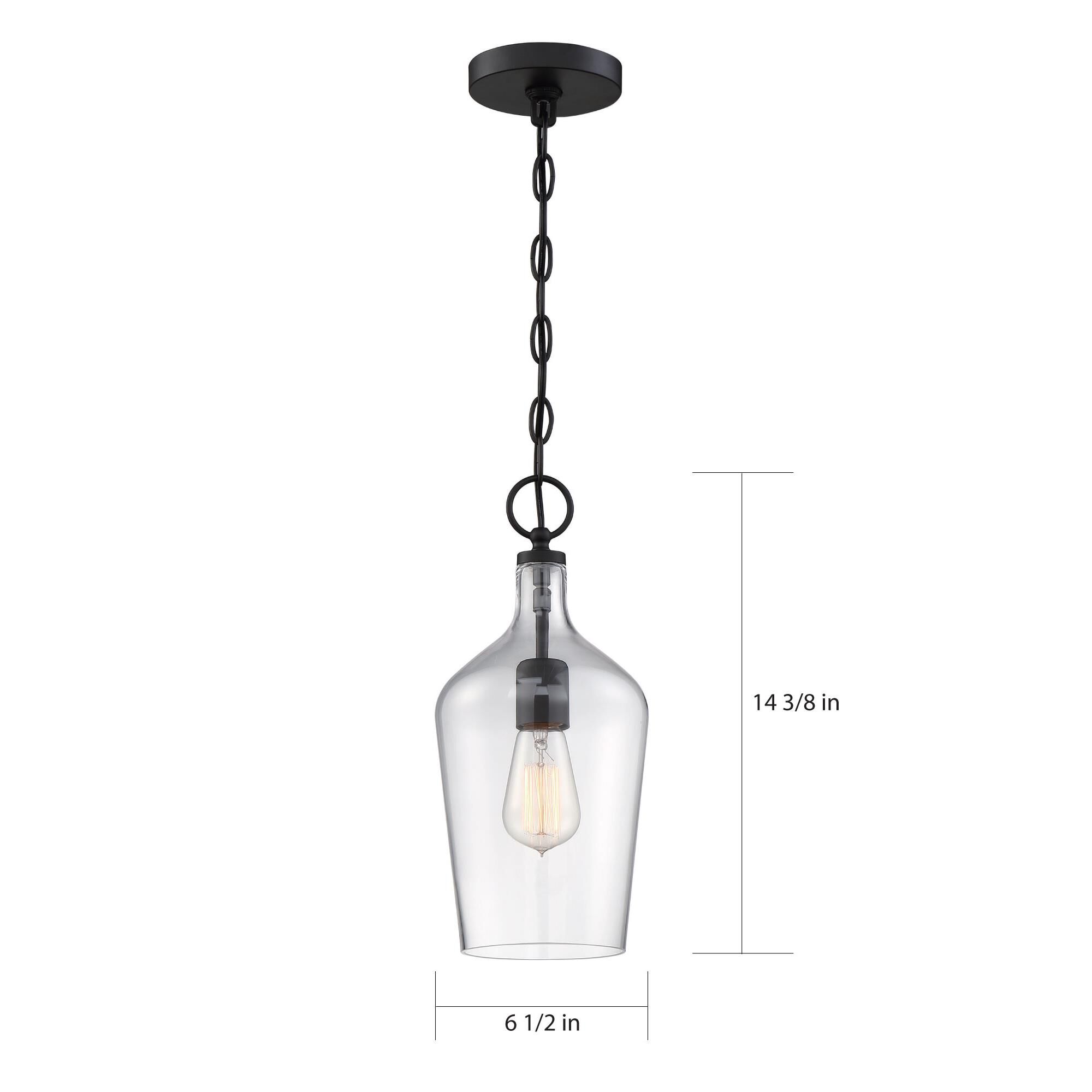 Shown in Matte Black finish and Clear glass