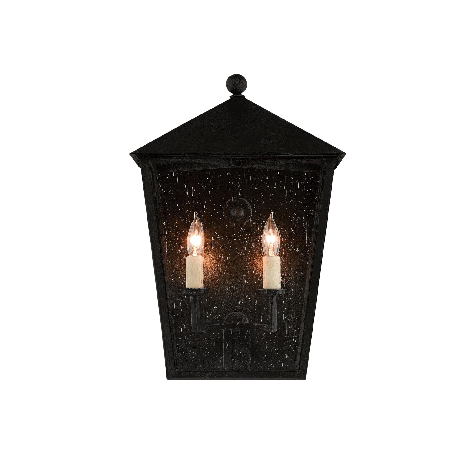 Bening 17 Inch Tall 2 Light Outdoor Wall Light by Currey and Company