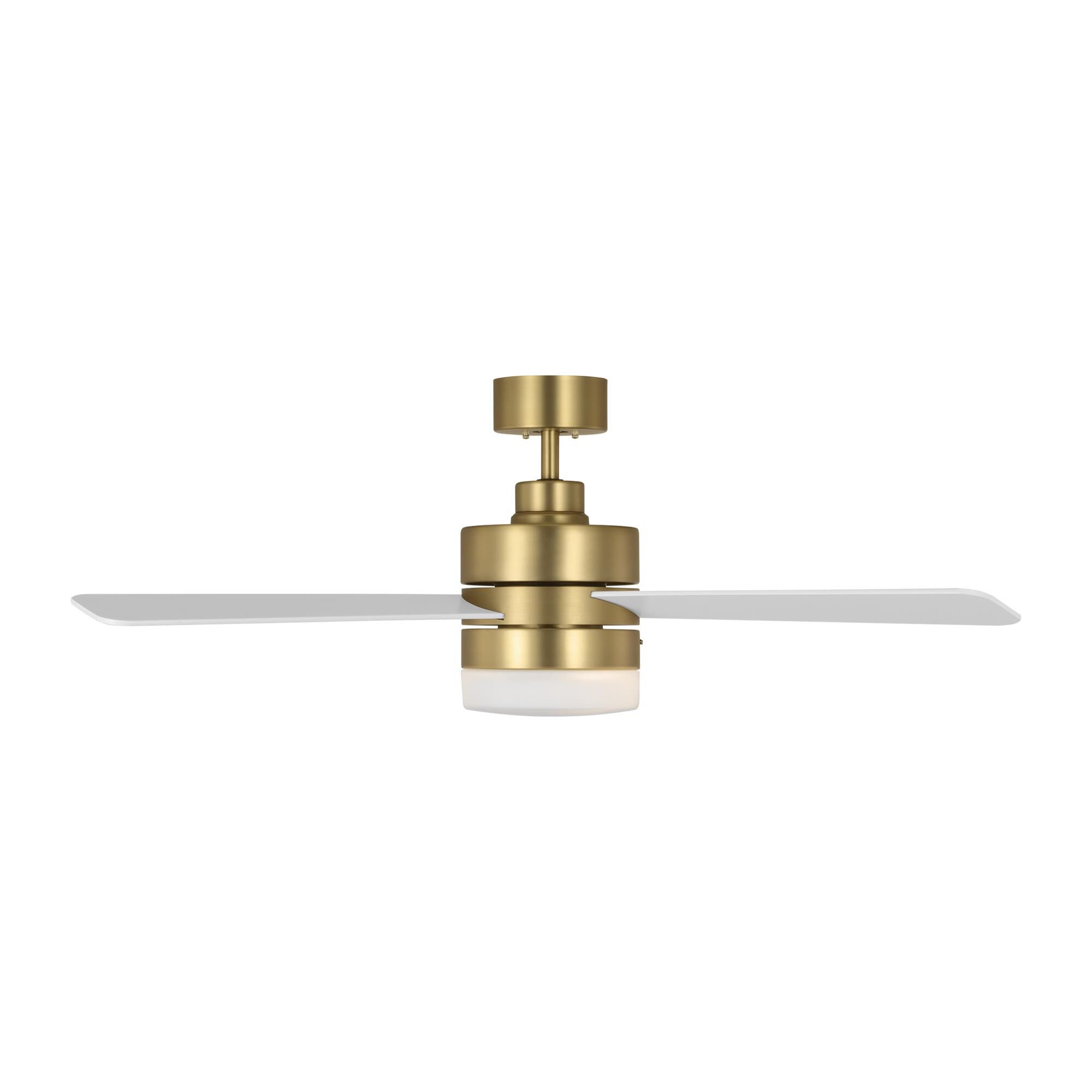 Shown in Burnished Brass finish and Matte Opal glass