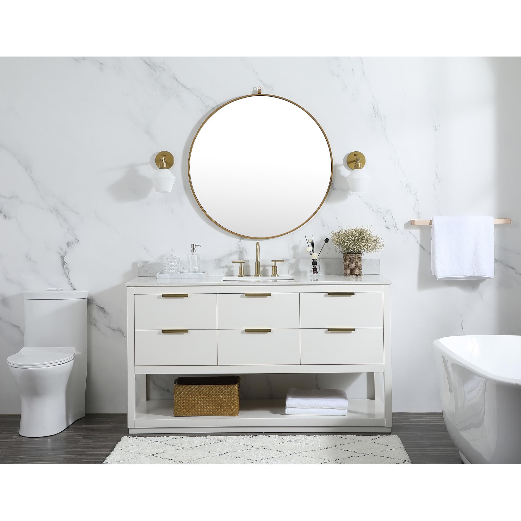 Larkin 60 Inch Bath Vanity by Elegant Decor