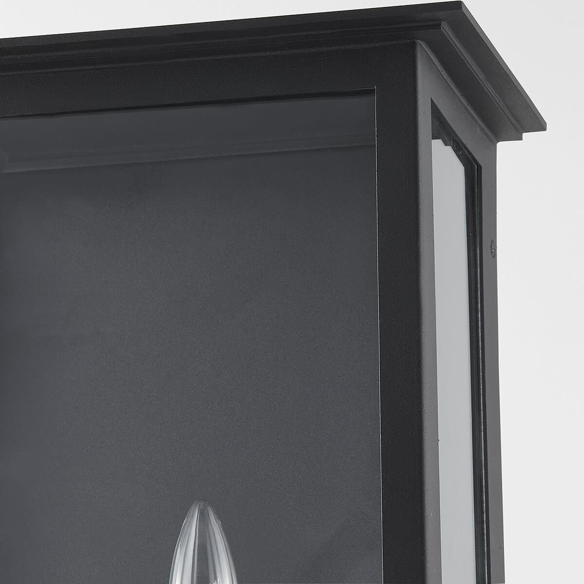 Shown in Textured Black finish and Clear shade