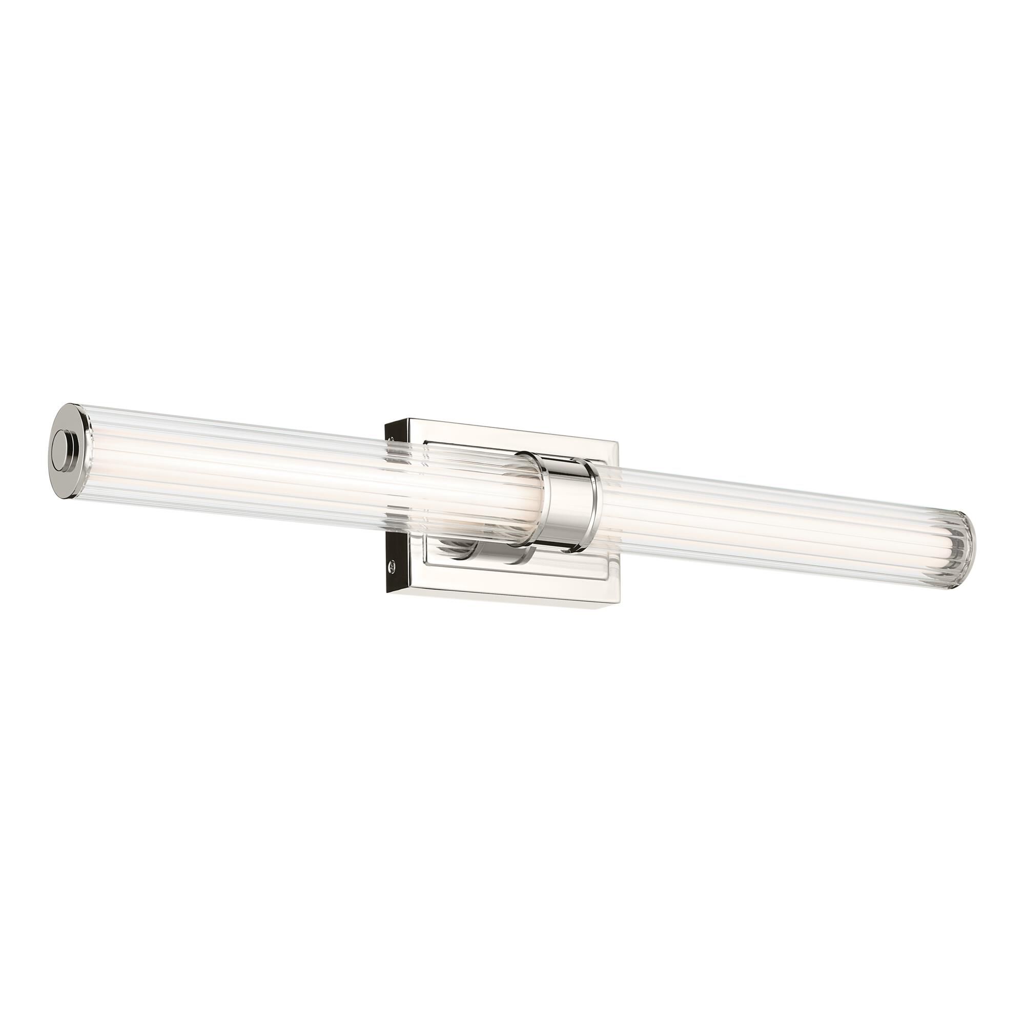 Shown in Polished Nickel finish and Clear Fluted glass