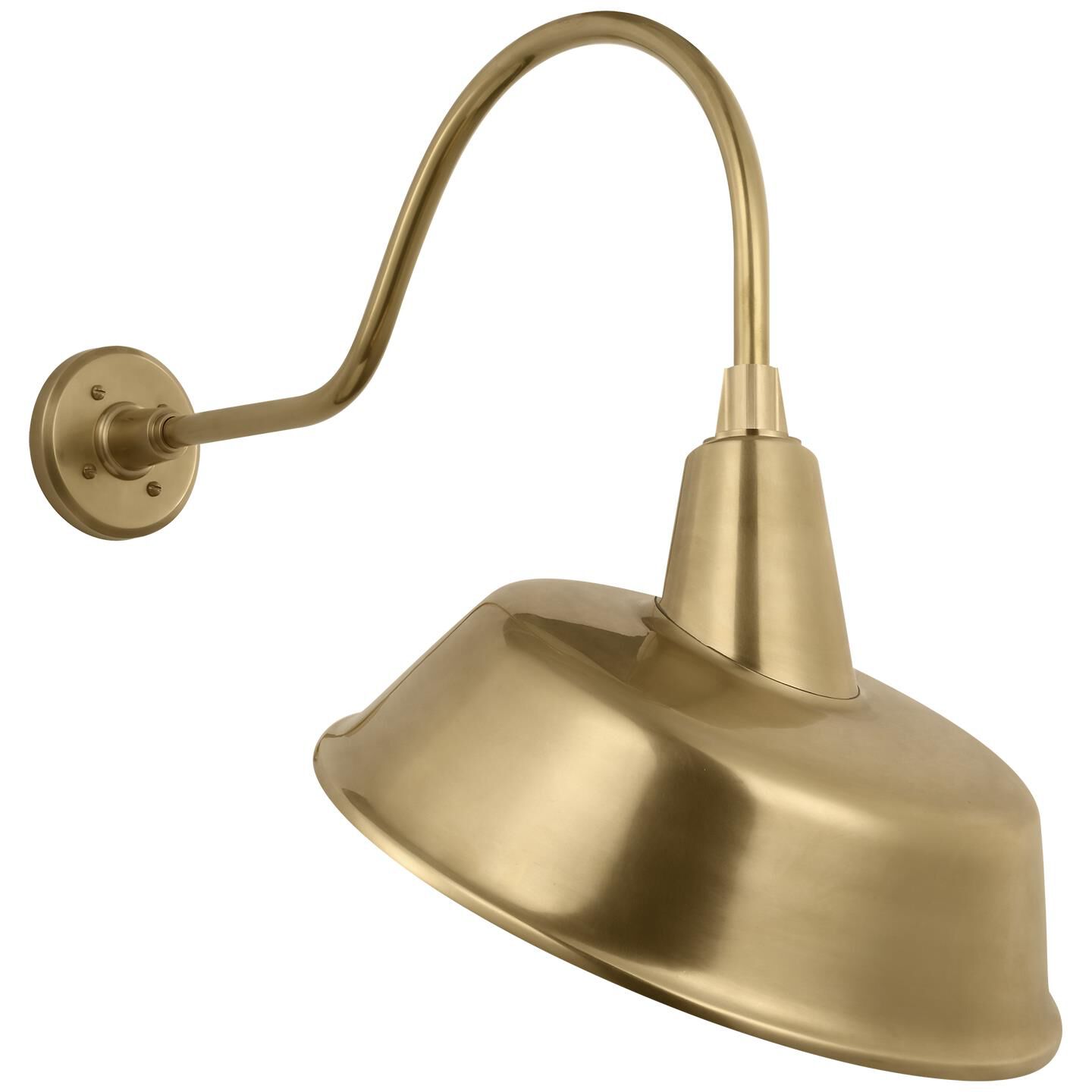 Shown in Hand-Rubbed Antique Brass finish and Gold shade