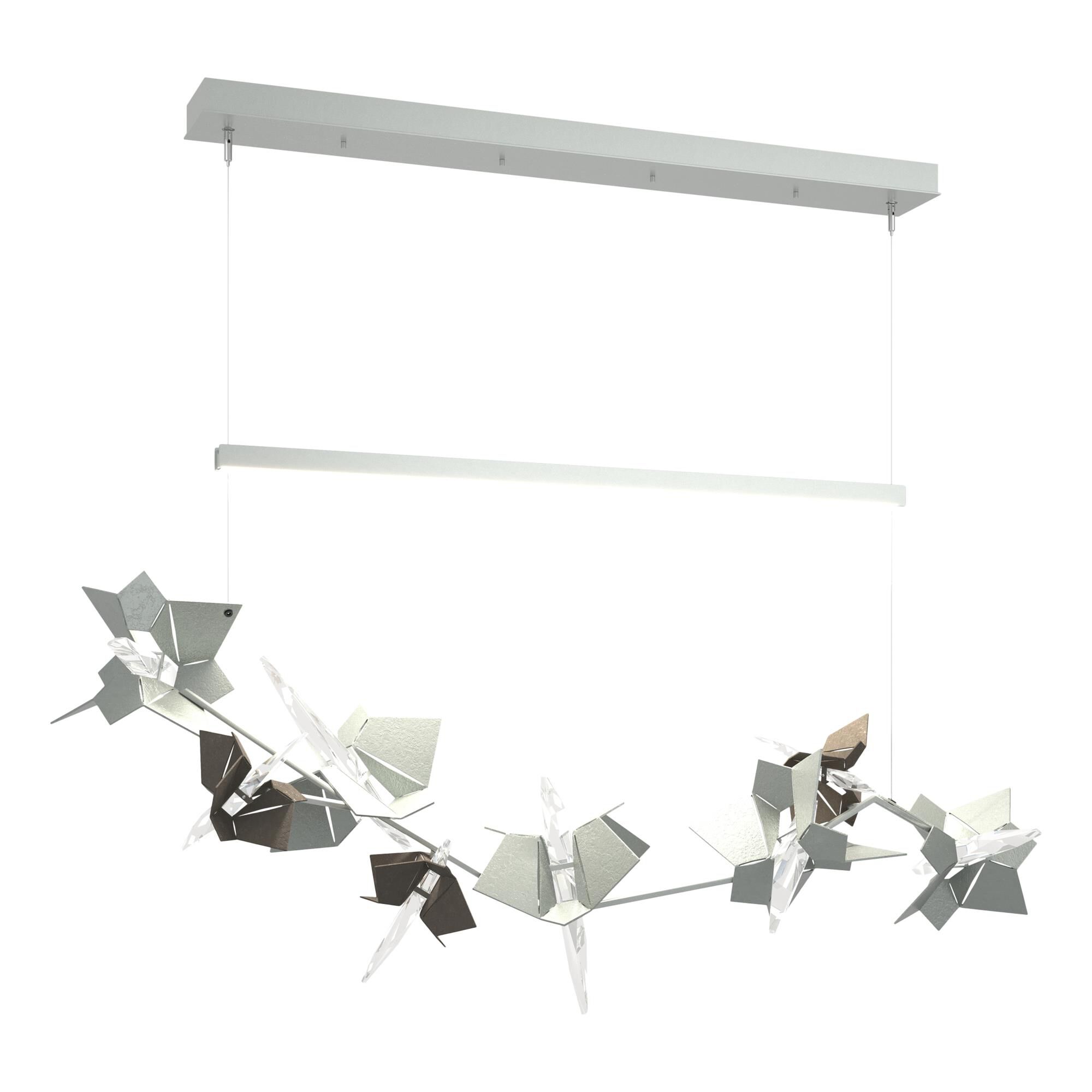 Shown in Vintage Platinum finish and Swarovski crystal and Vintage Platinum glass and Dark Smoke accent