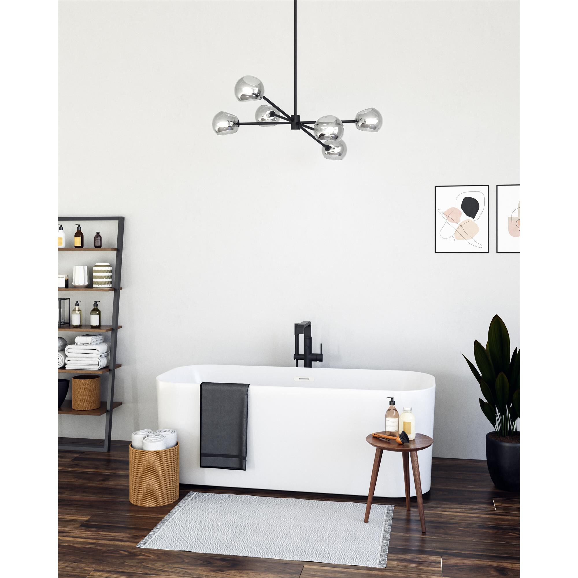 Shown in Matte Black finish and Smoked Solid glass