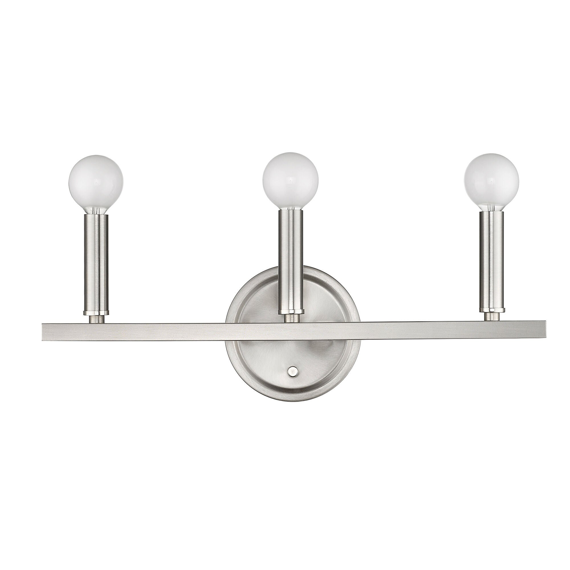 Shown in Satin Nickel finish and -- glass and -- shade