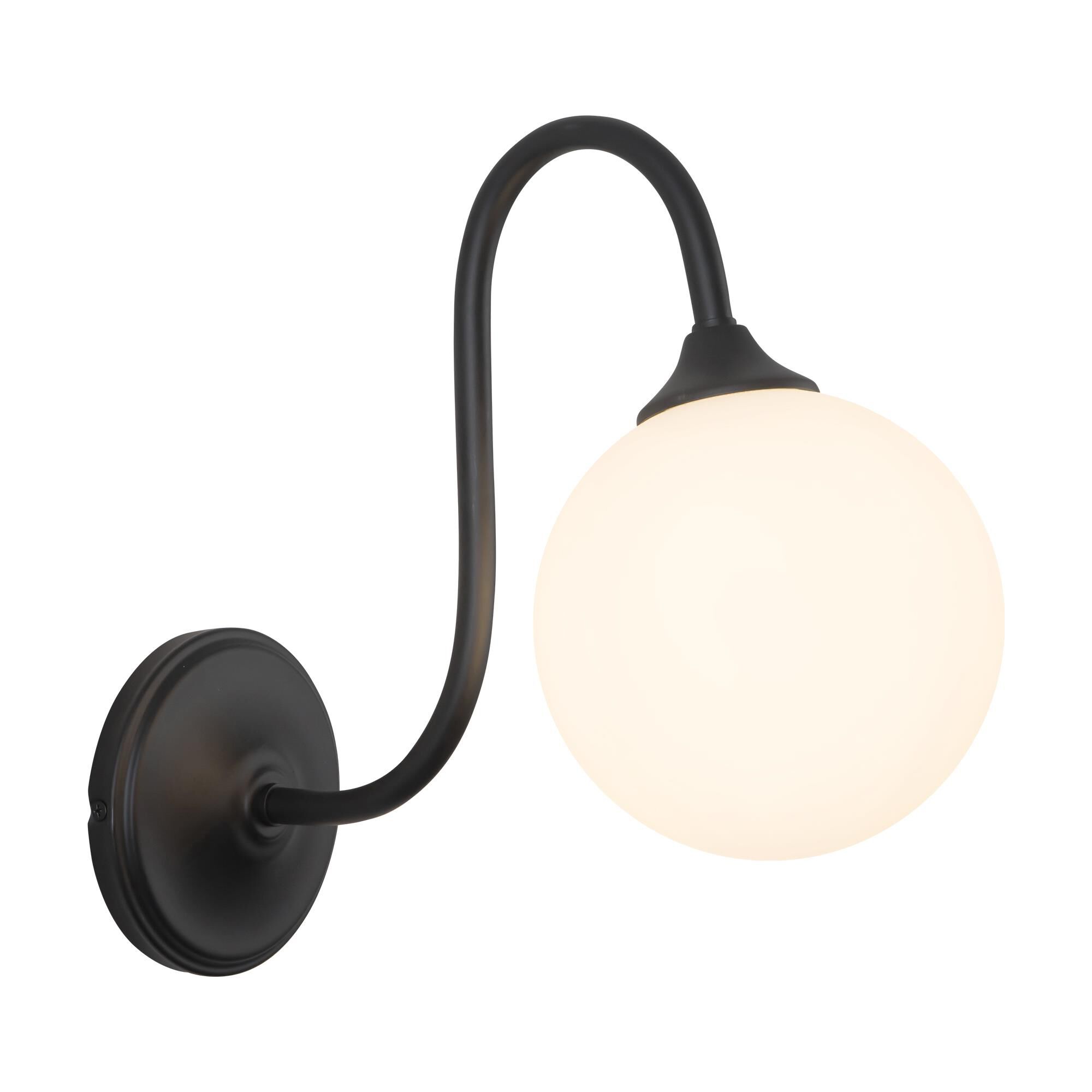 Shown in Matte Black finish and Matte Opal glass