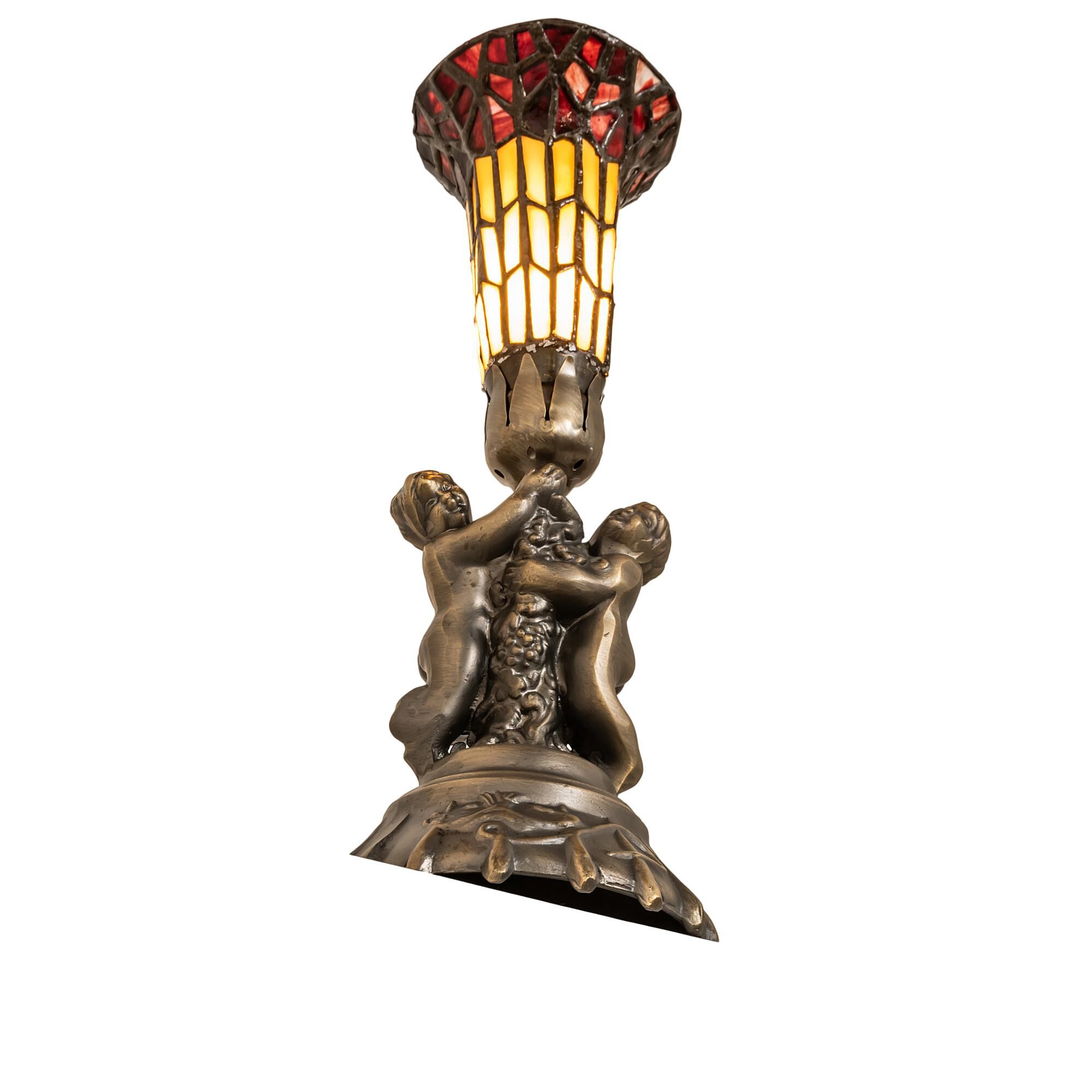 Stained Glass Pond Lily 13 Inch Accent Lamp by Meyda Lighting