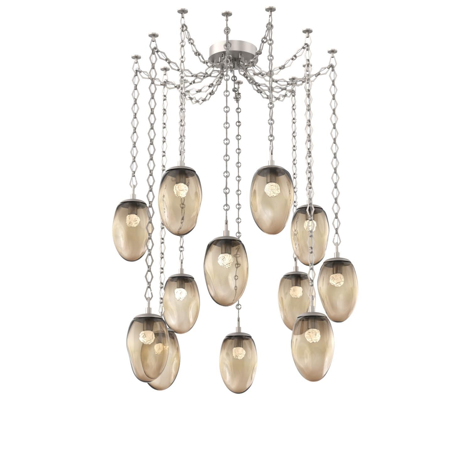 Shown in Beige Silver finish and Floret Bronze glass
