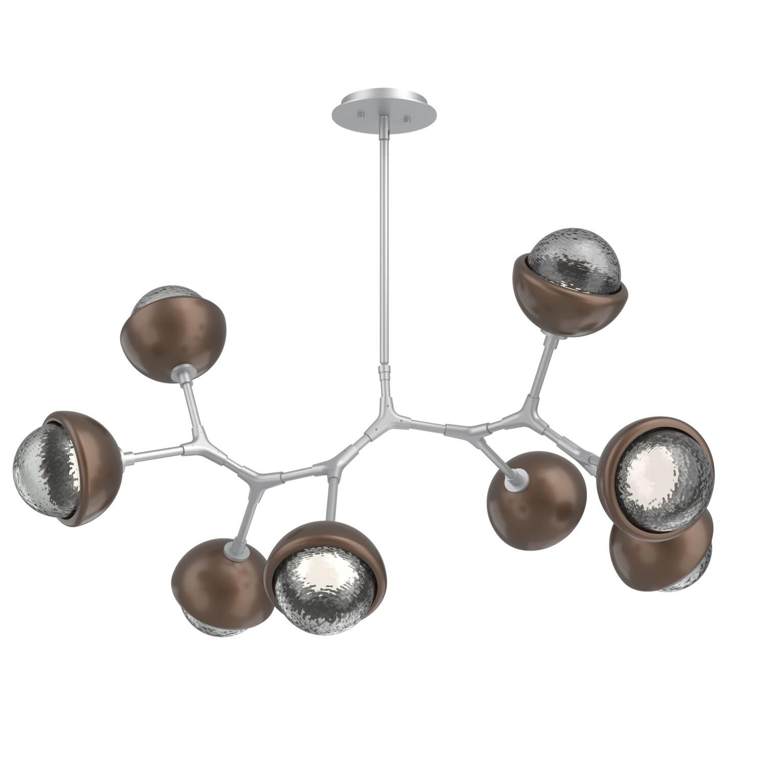 Shown in Classic Silver finish and Smoke glass and Burnished Bronze accent