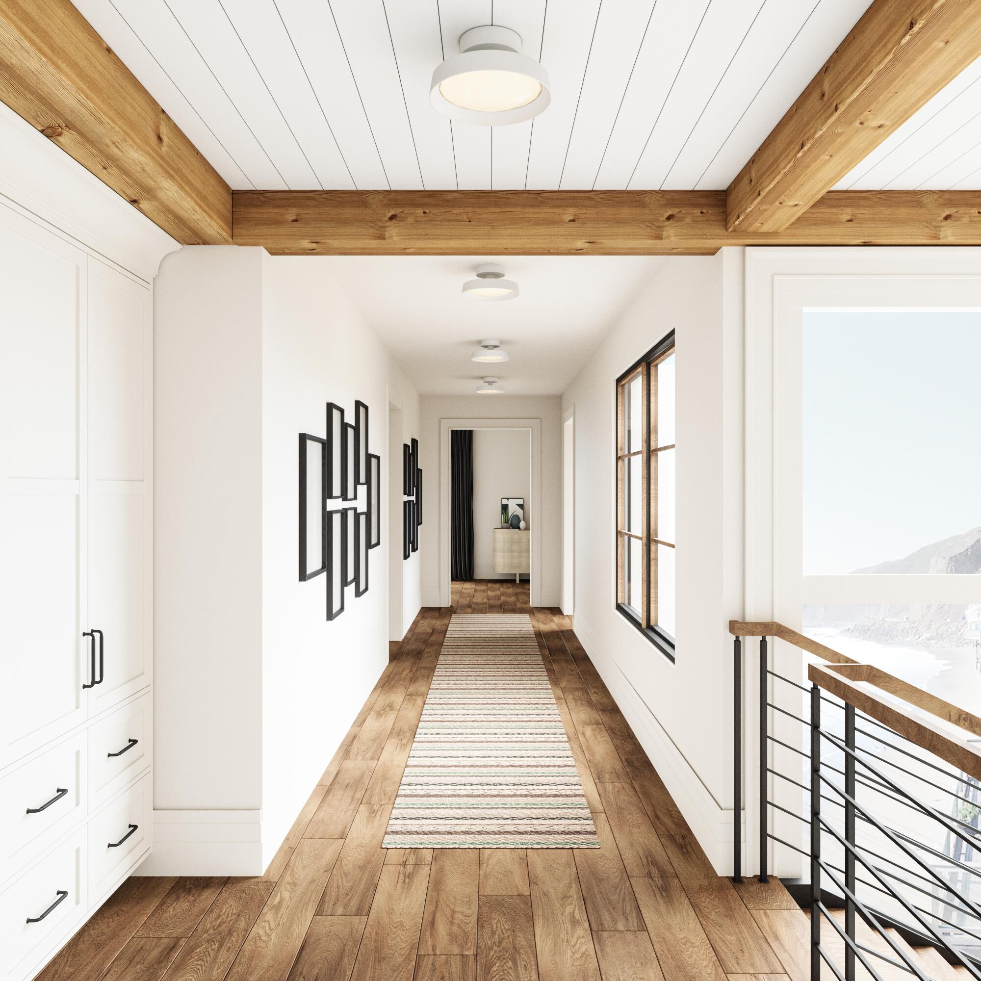 Shown in White finish and Matte White Metal shade