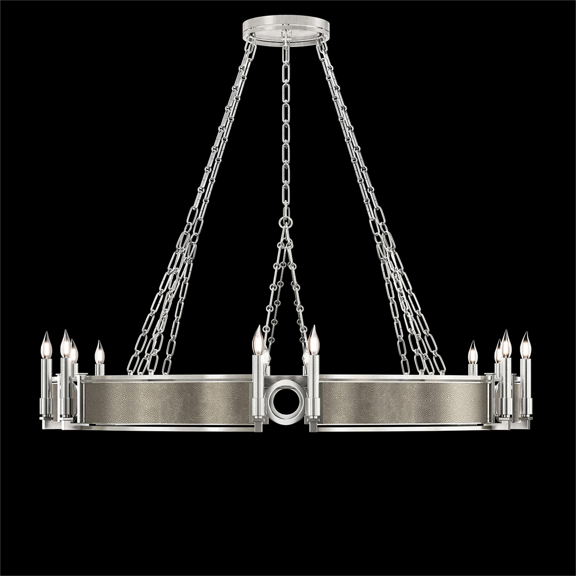 Shown in Silver Leaf and Nickel  finish and Coco accent
