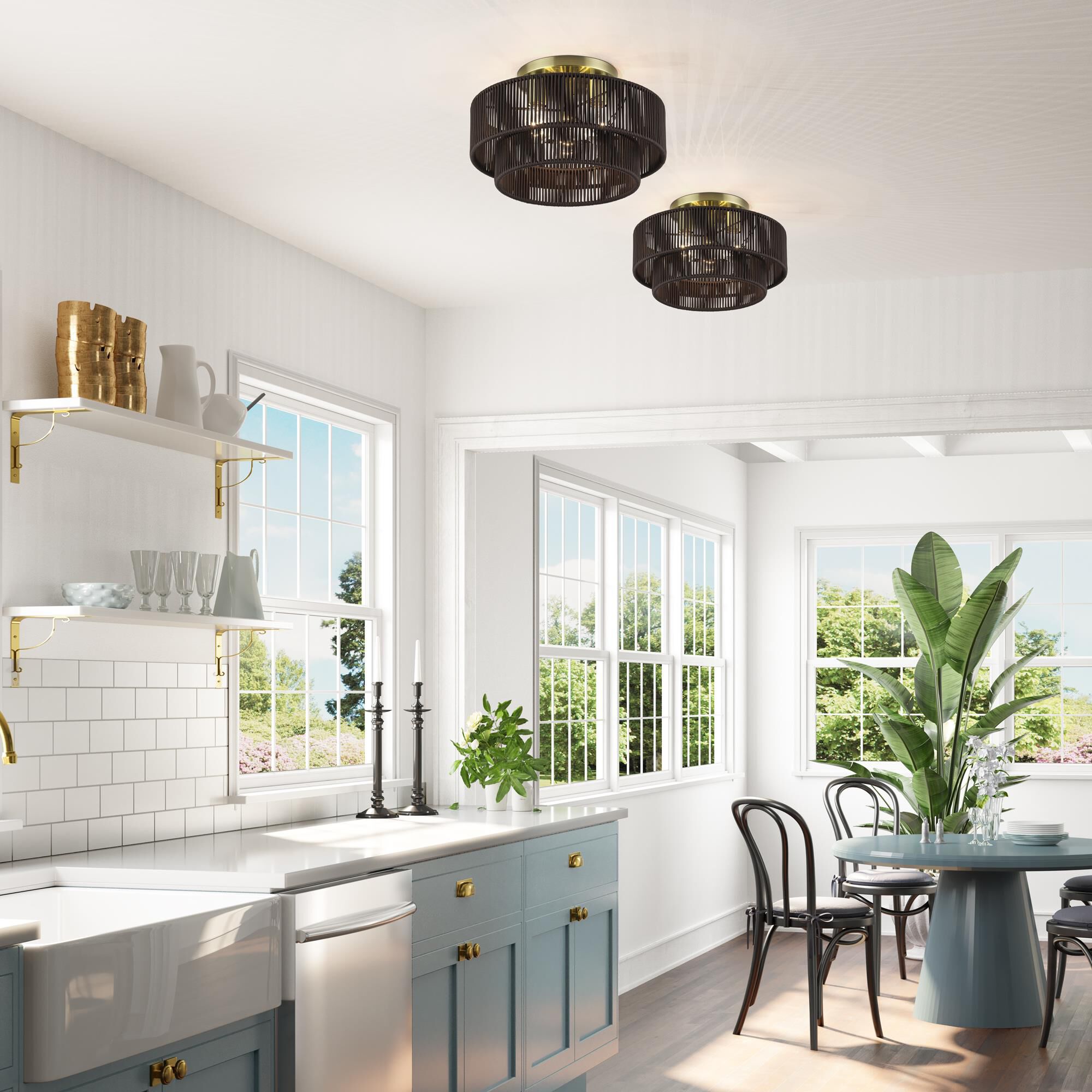 Acordia 15 Inch Semi Flush Mount by Livex Lighting