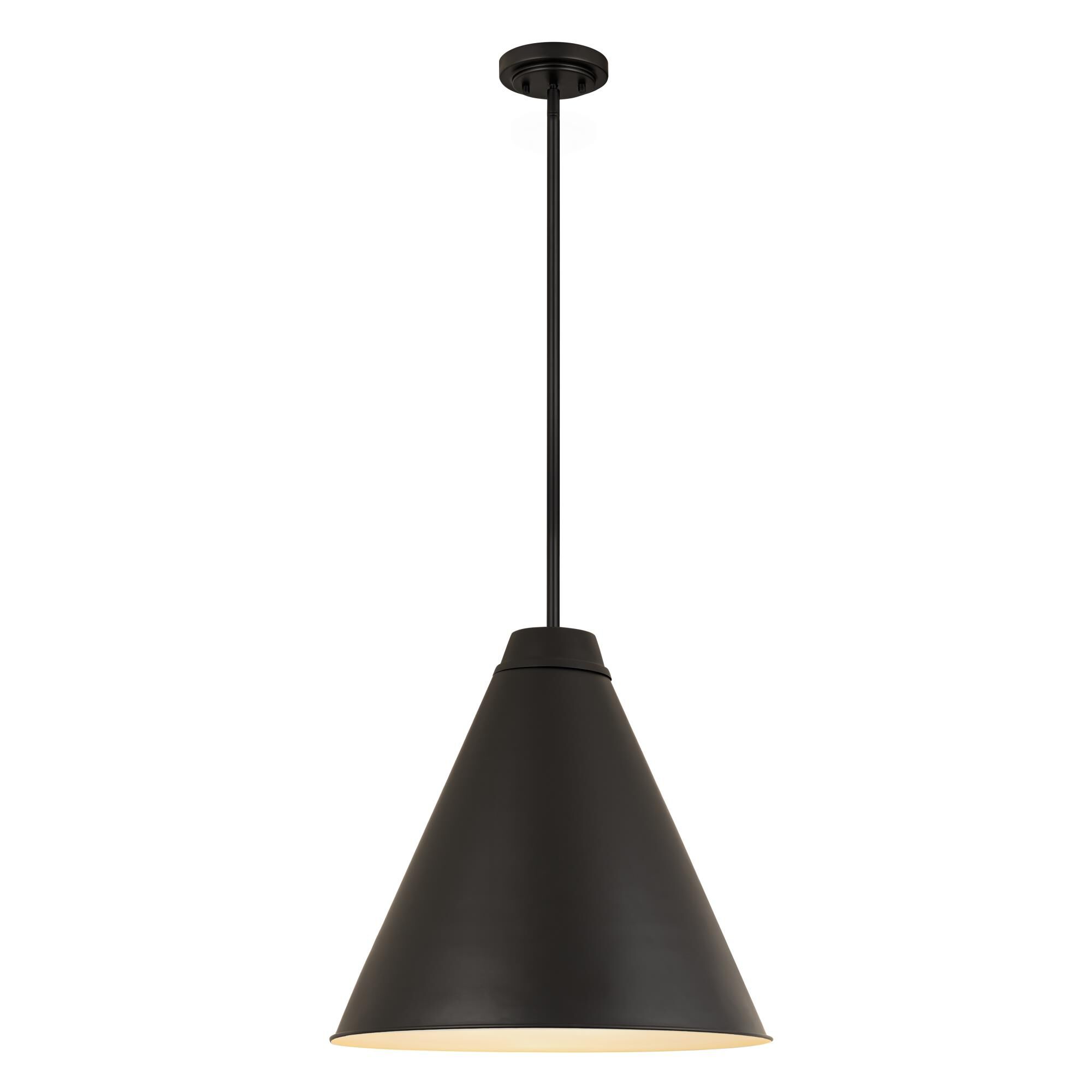 Shown in Matte Black finish and Iron glass and Iron shade