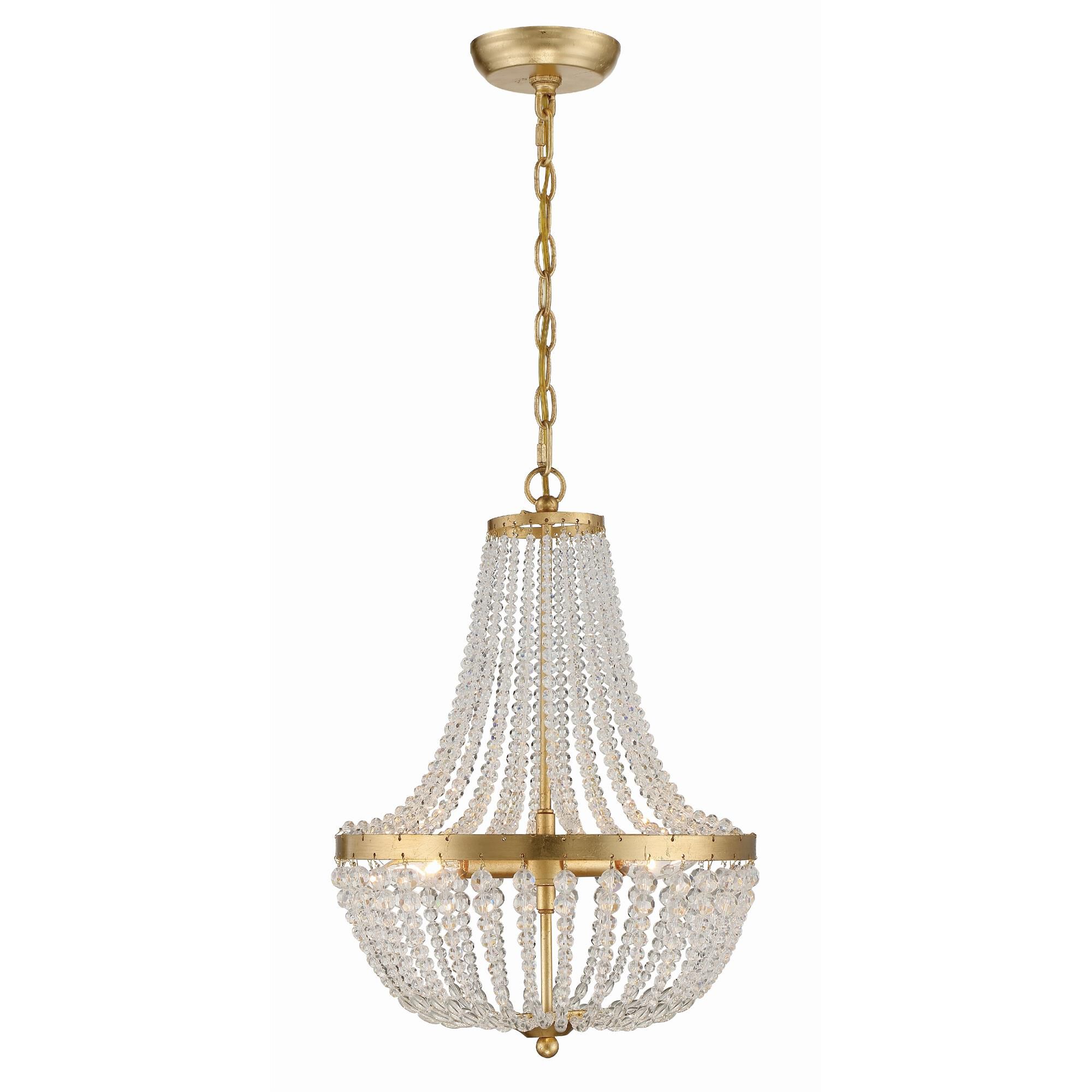 Shown in Antique Gold finish and Hand Cut Crystal Beads crystal