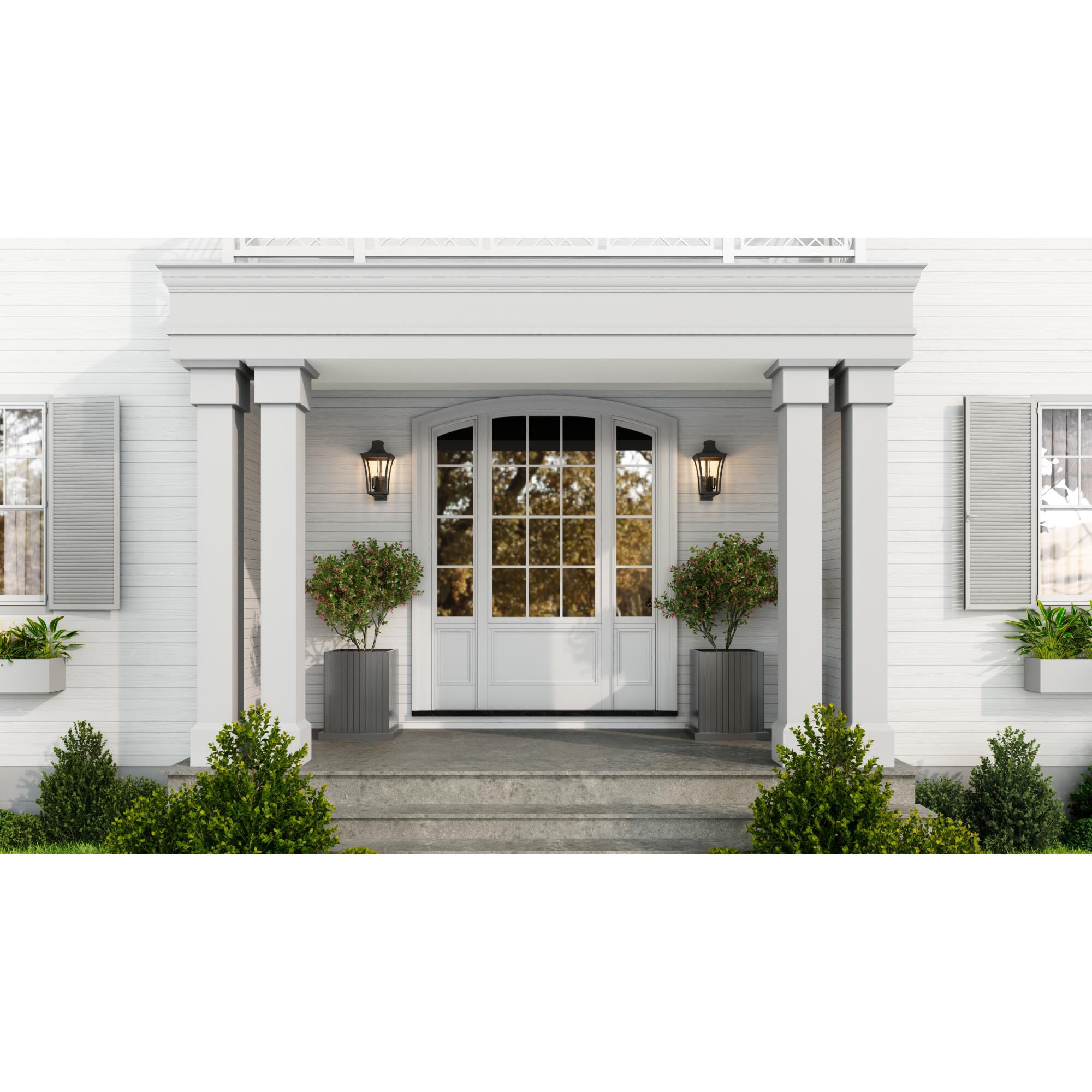 Shown in Earth Black finish and Clear glass