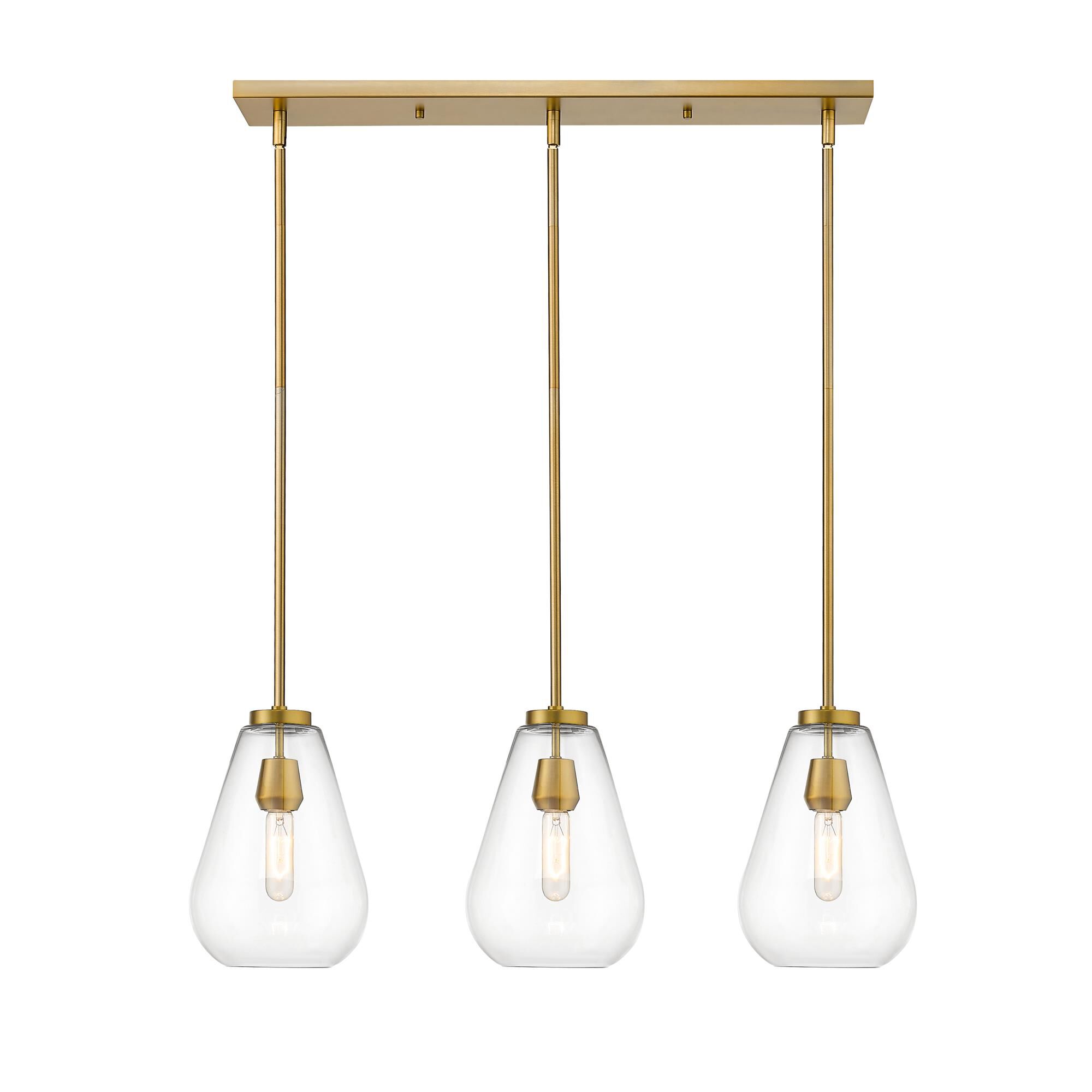 Shown in Olde Brass finish and Glass shade
