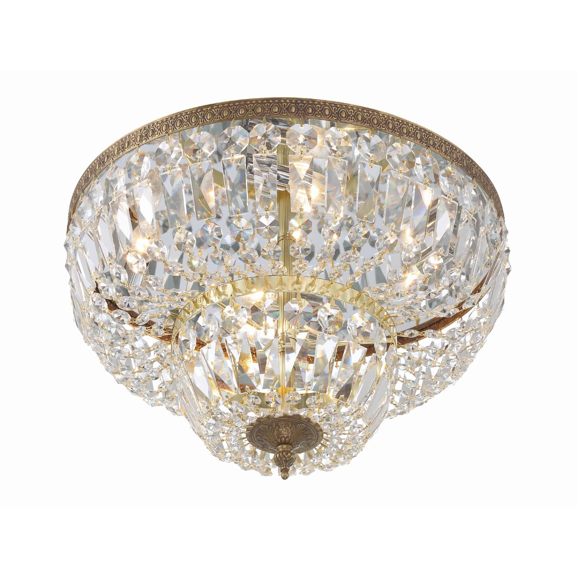 Ceiling Mount 18 Inch 4 Light Semi Flush Mount by Crystorama
