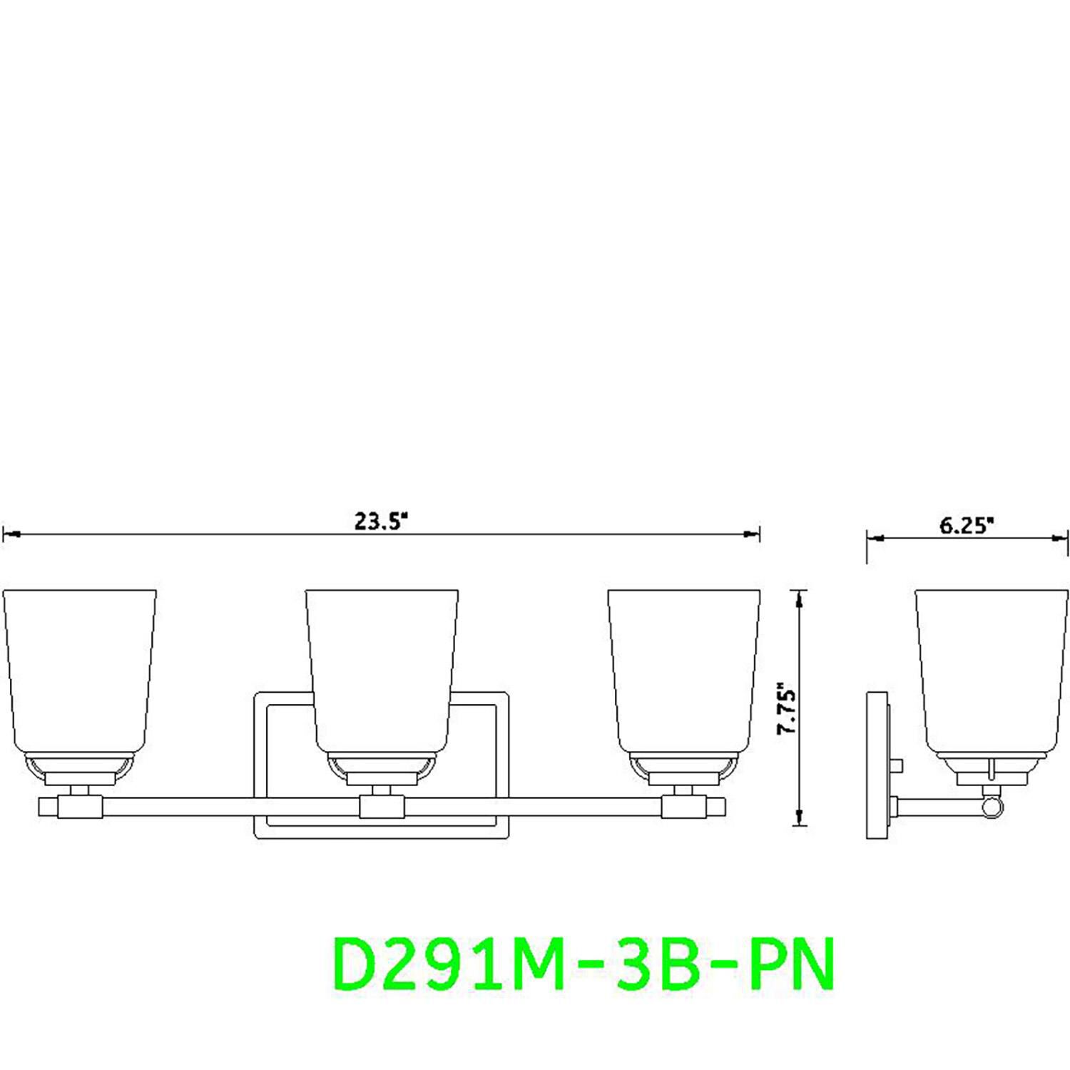 Stella 23 Inch 3 Light Bath Vanity Light by Designers Fountain