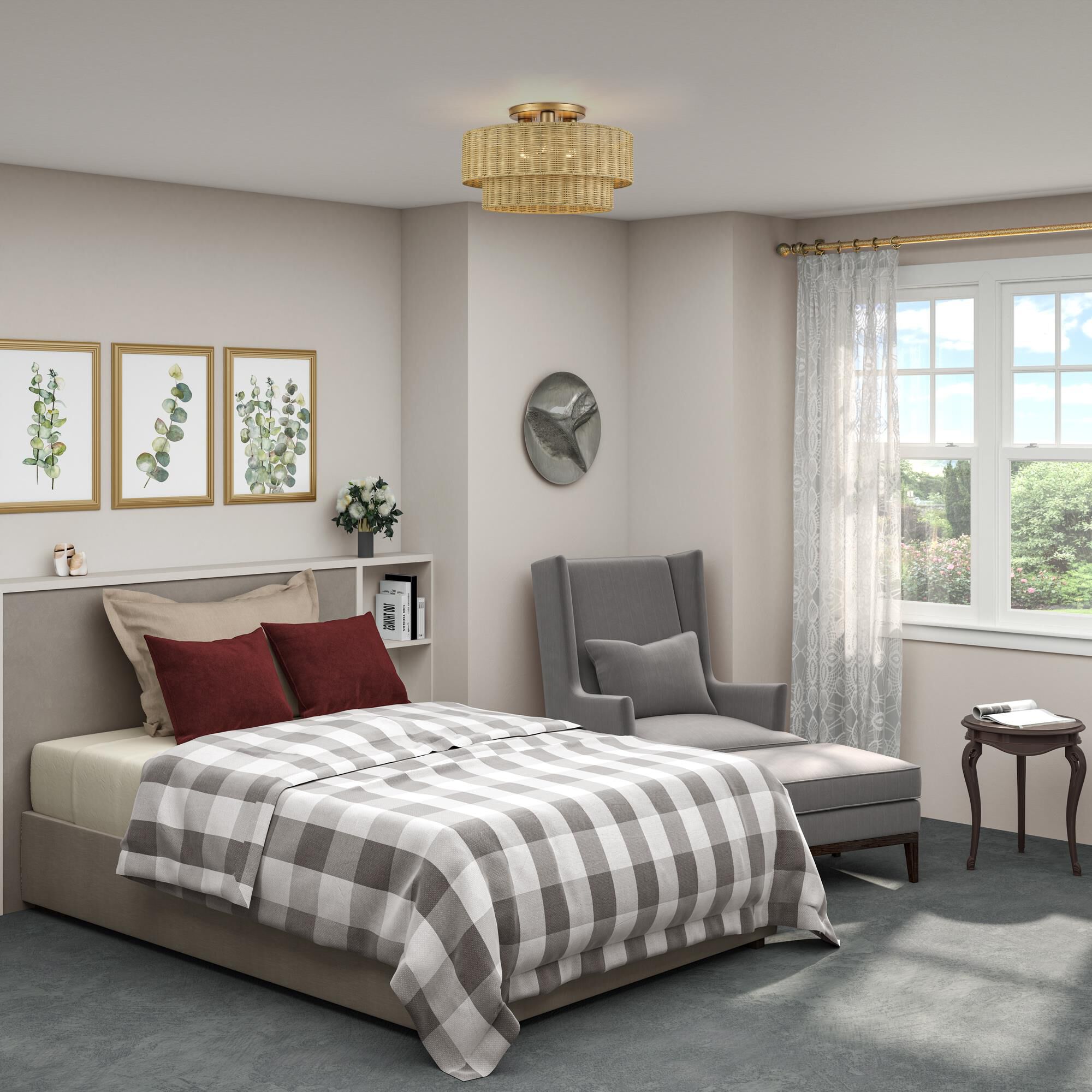 Weavington 18 Inch Semi Flush Mount by Livex Lighting