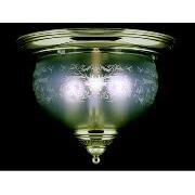 Shown in Polished Brass finish and Acid Etched glass and Etched Glass shade