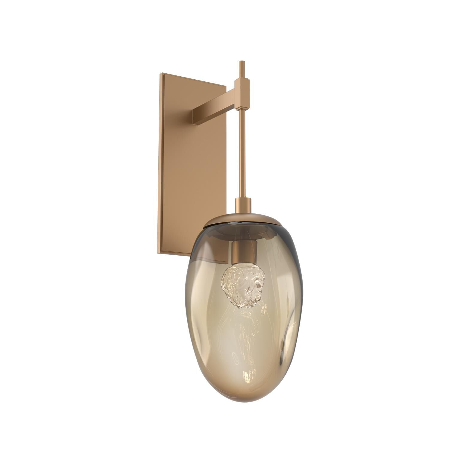Shown in Novel Brass finish and Floret Inner And Bronze Outer glass