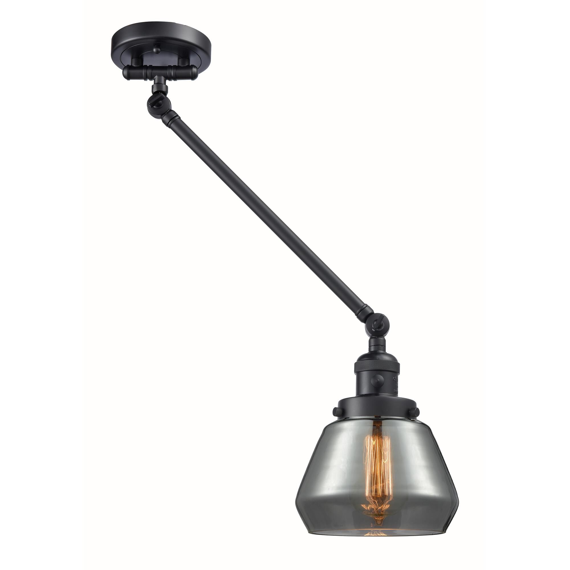 Shown in Matte Black finish and Plated Smoked glass