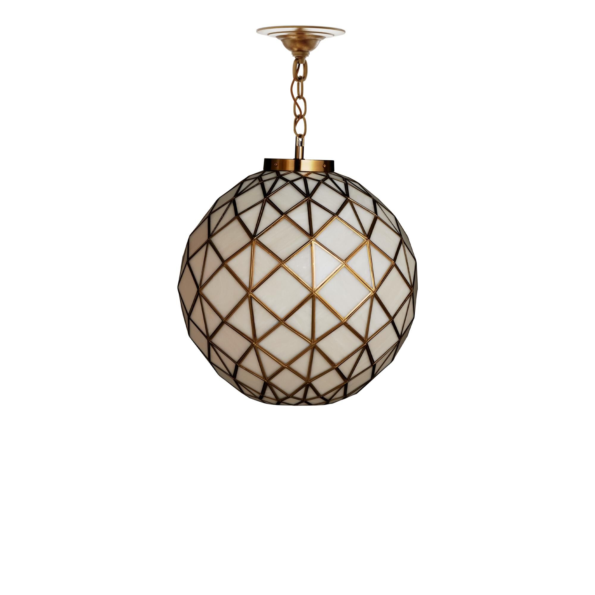 Polyhedron 16 Inch Large Pendant by Currey and Company