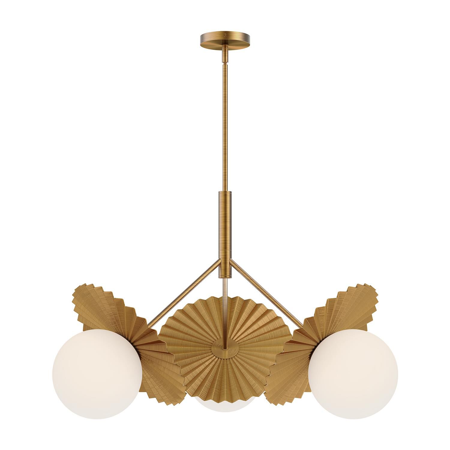 Plume 33 Inch 3 Light Chandelier by Alora Mood