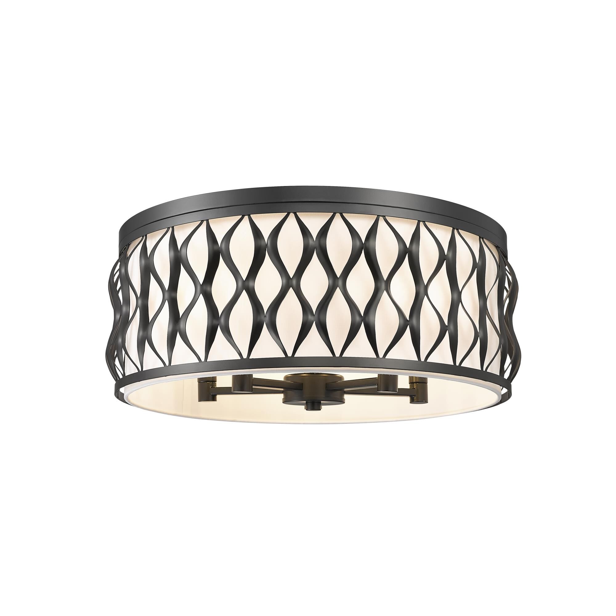 Shown in Matte Black finish and White glass and White shade