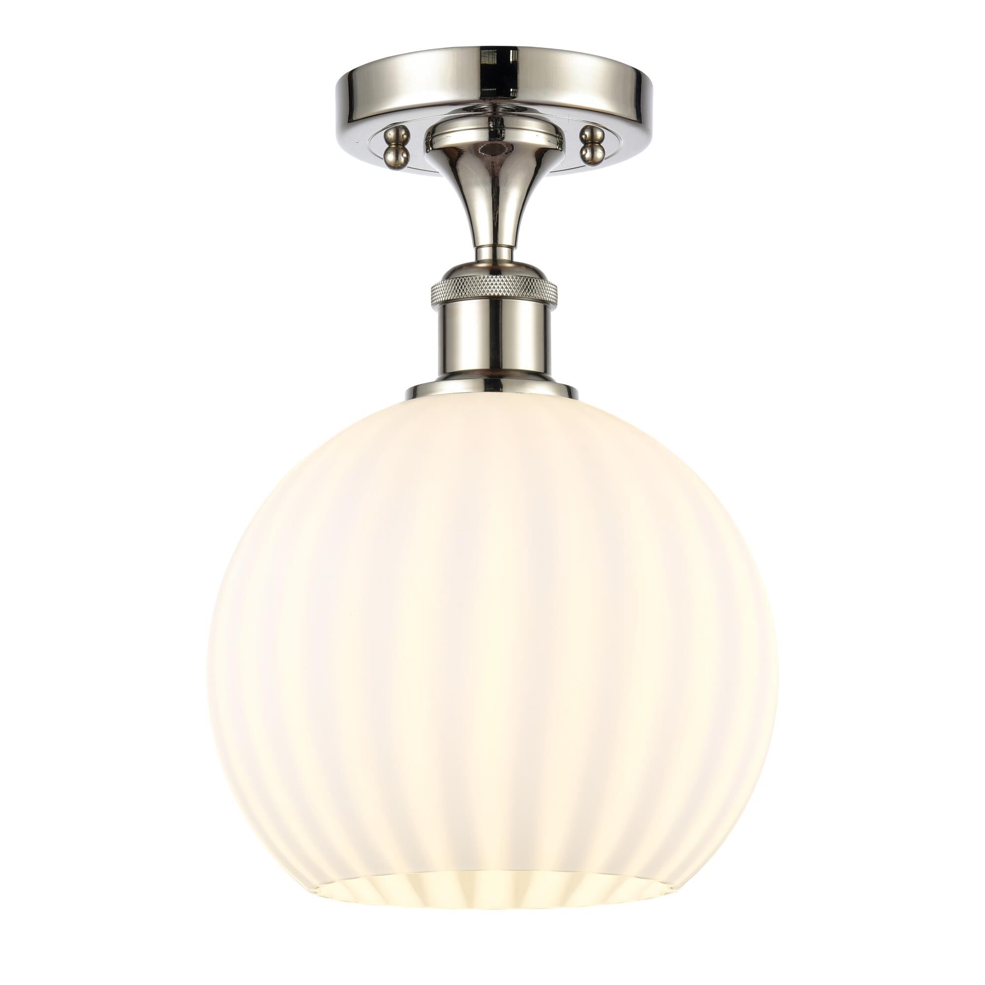 Bruno Marashlian White Venetian 8 Inch Semi Flush Mount by Innovations Lighting