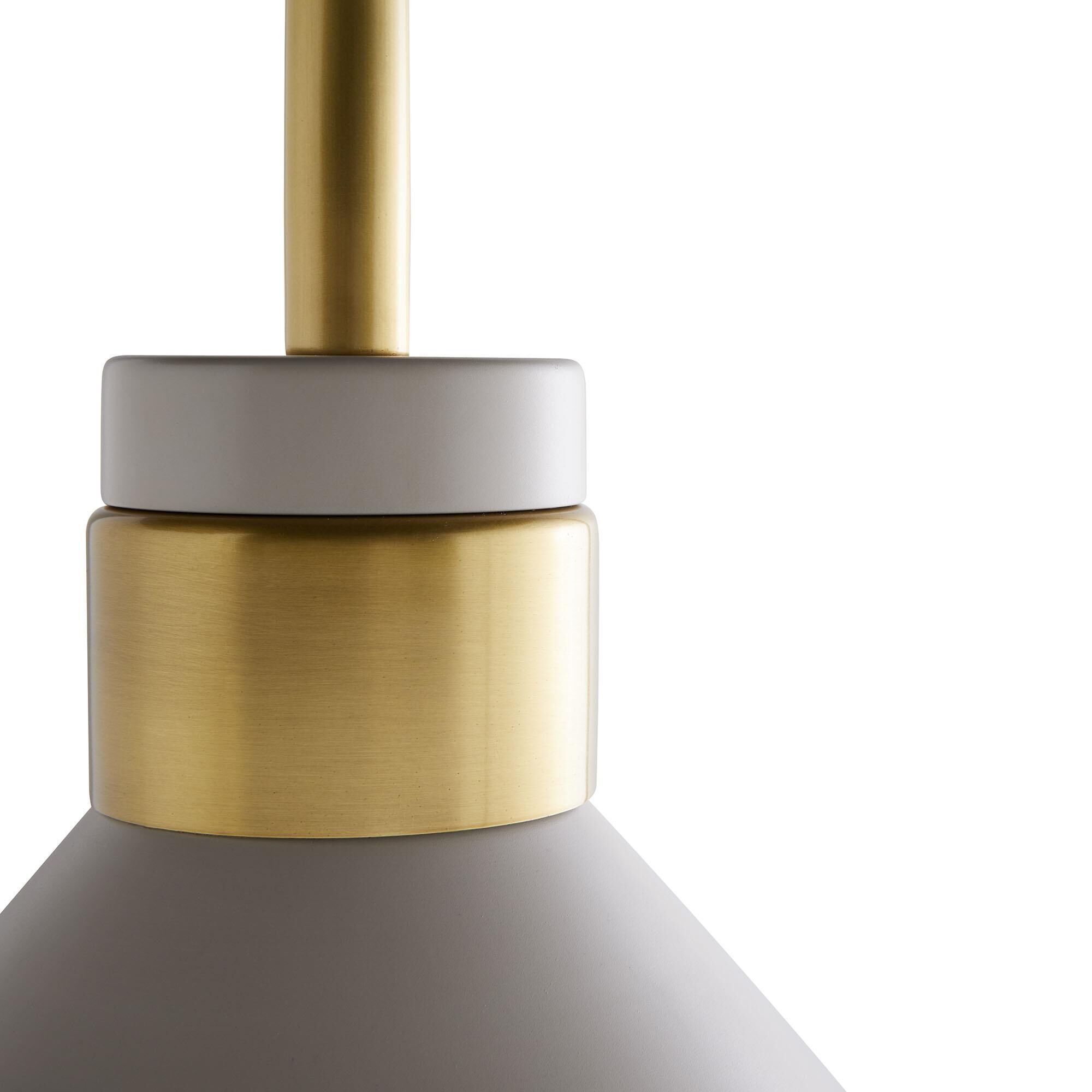 Shown in Taupe finish and Steel shade