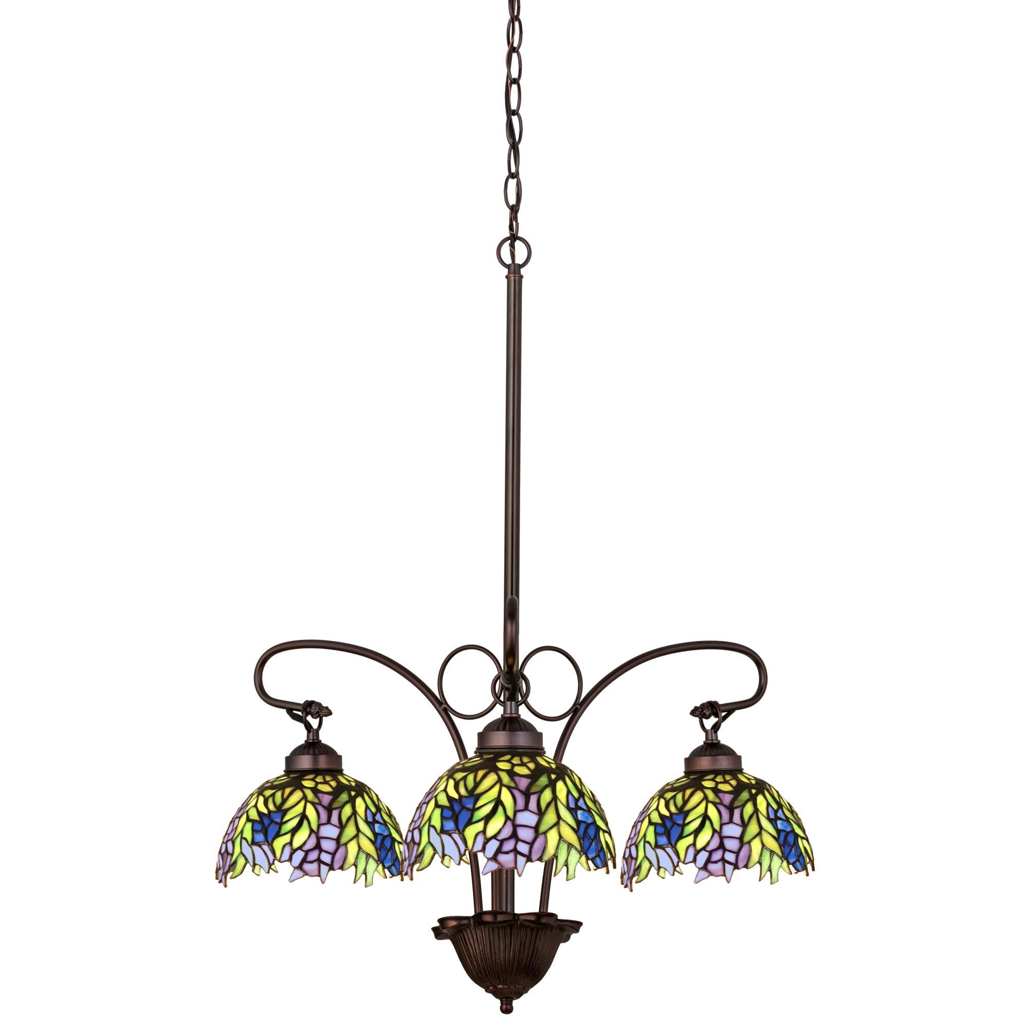 Tiffany Honey Locust 30 Inch 3 Light Chandelier by Meyda Lighting