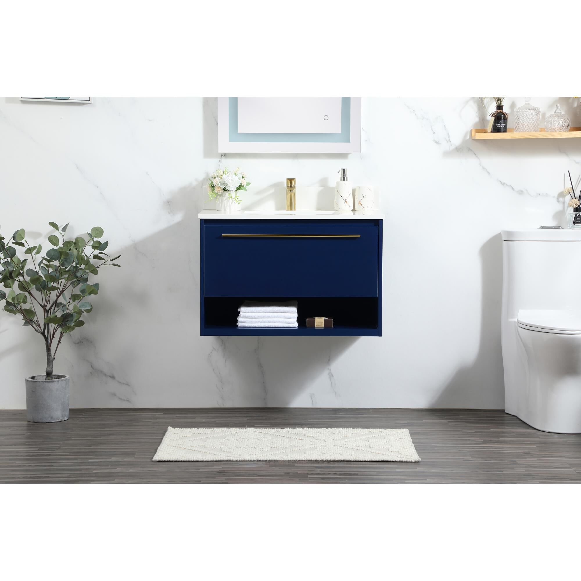 Shown in Blue finish