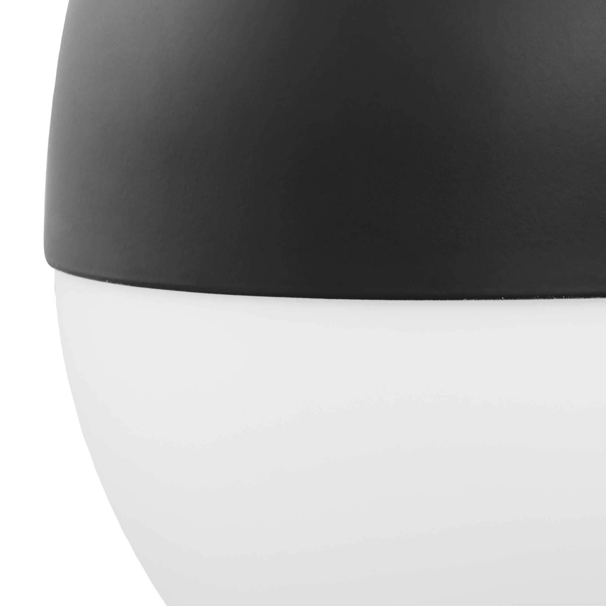 Shown in Matte Black finish and Opal glass