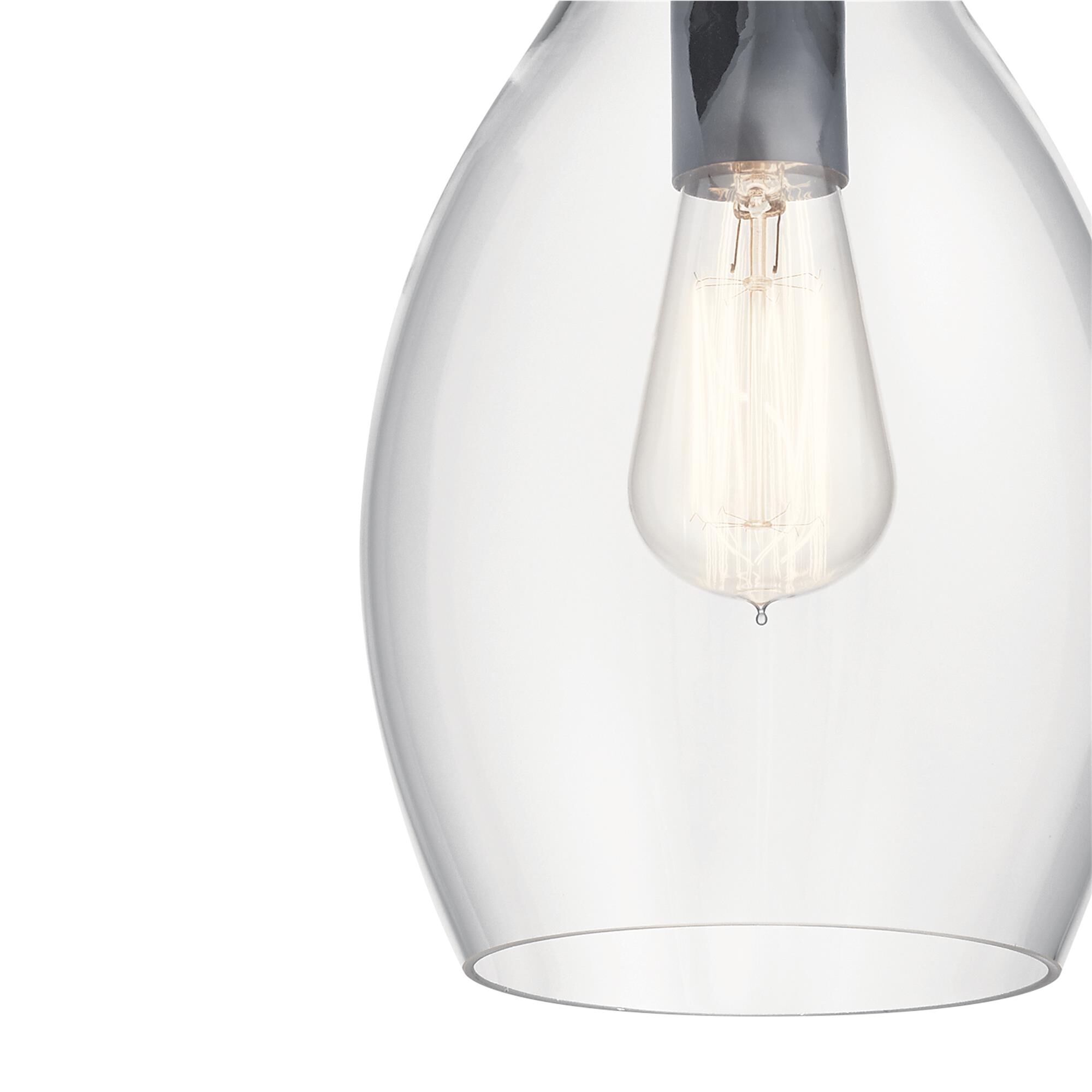 Shown in Black finish and Clear glass