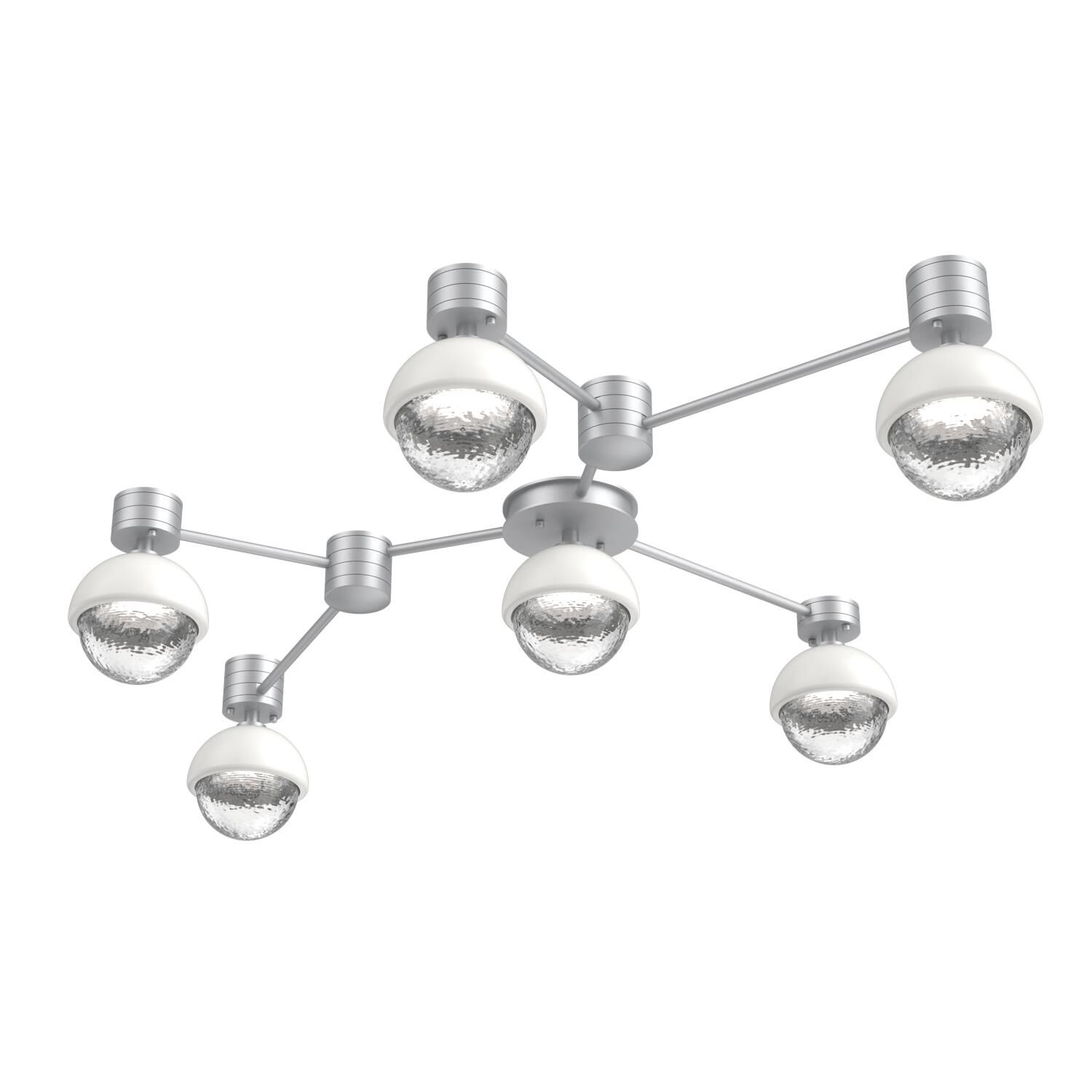 Shown in Classic Silver finish and Clear glass and Salt White accent
