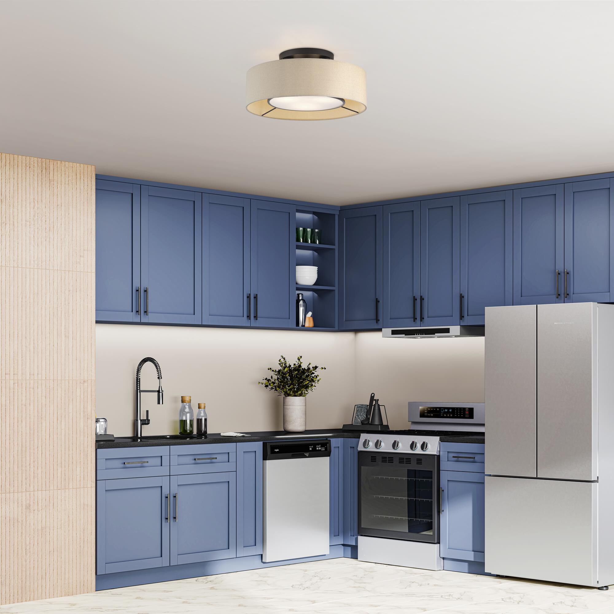 Ellsworth 17 Inch Semi Flush Mount by Livex Lighting