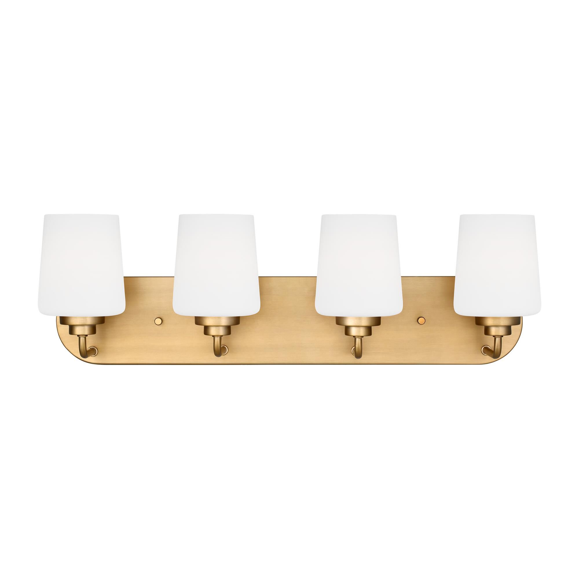 Shown in Satin Brass finish and Etched / White Inside glass and Etched / White Inside Glass s shade