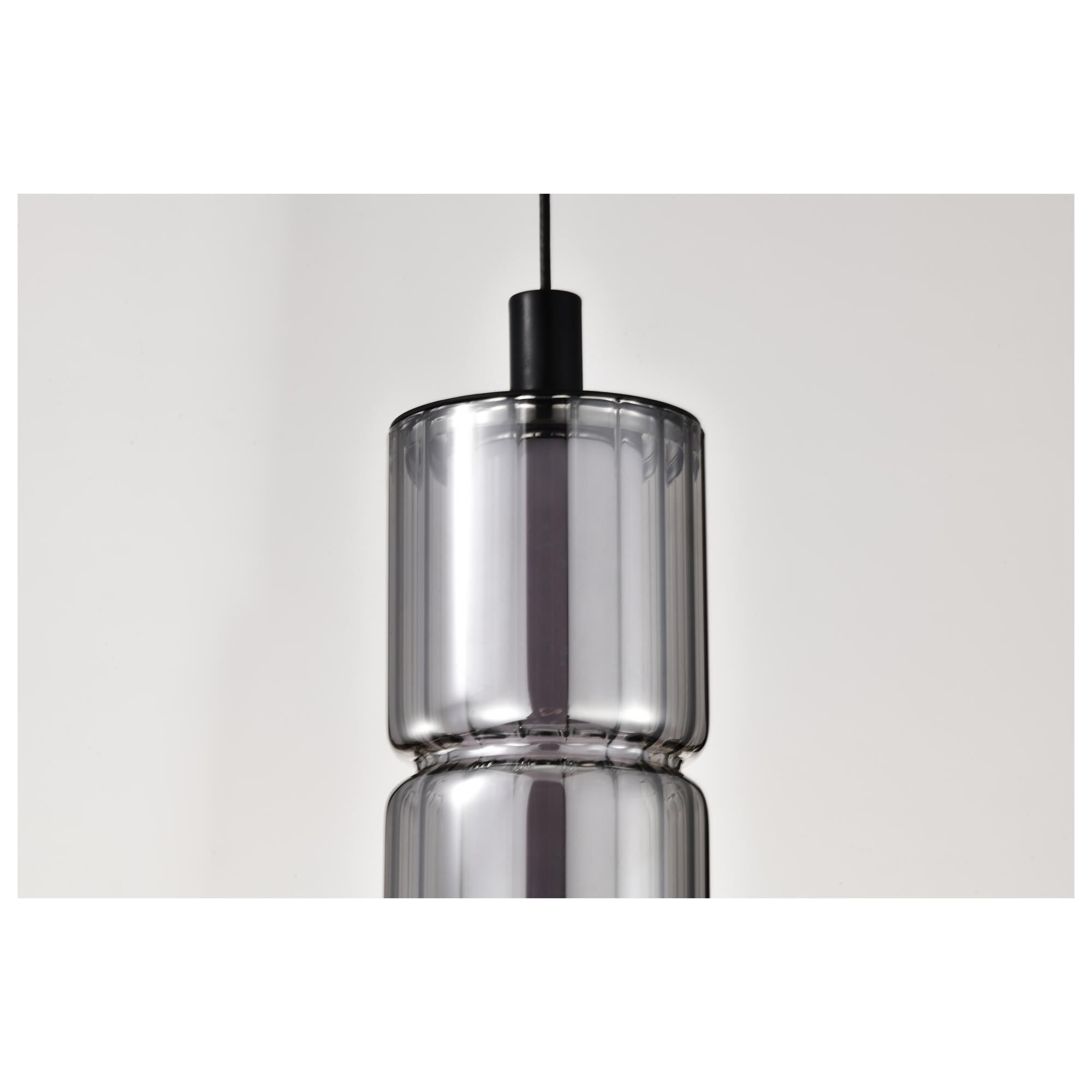 Shown in Matte Black finish and Smoked glass