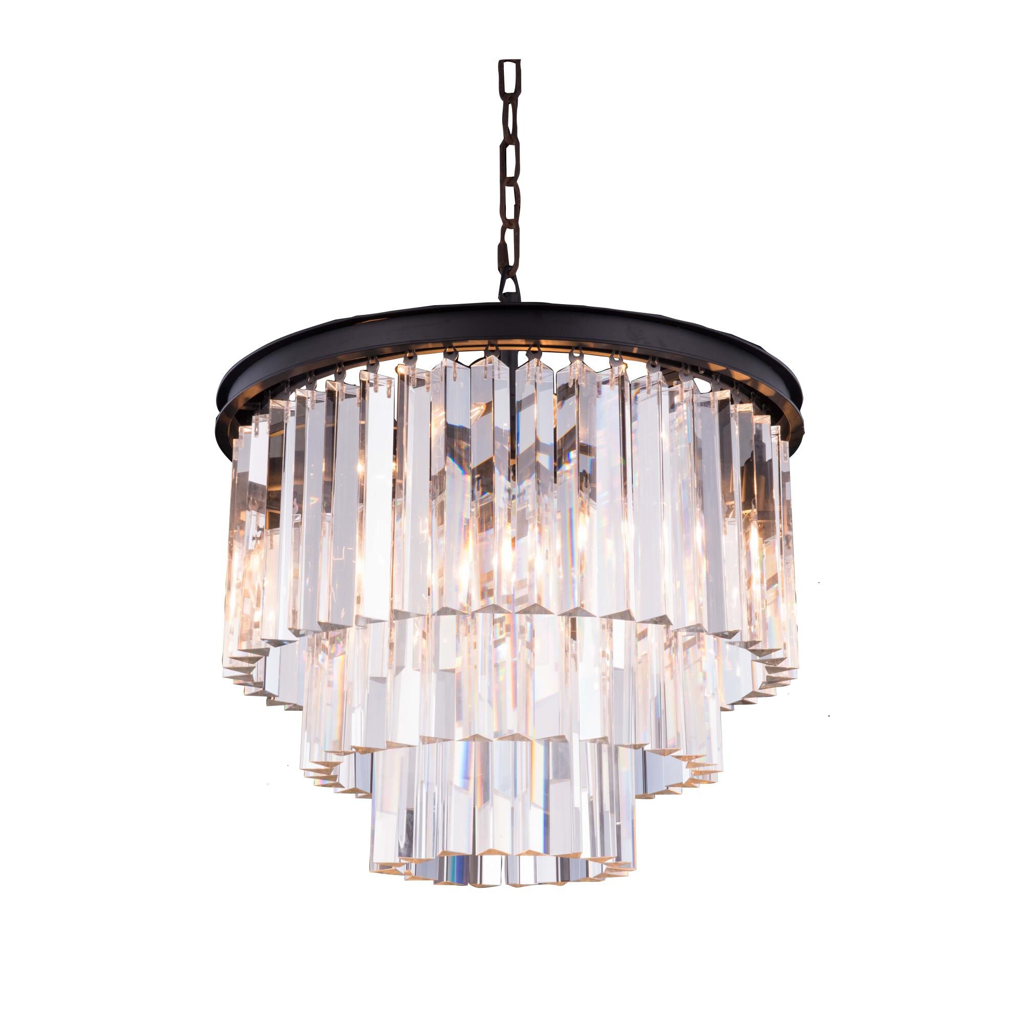 Shown in Matte Black finish and Royal Cut crystal and Clear accent