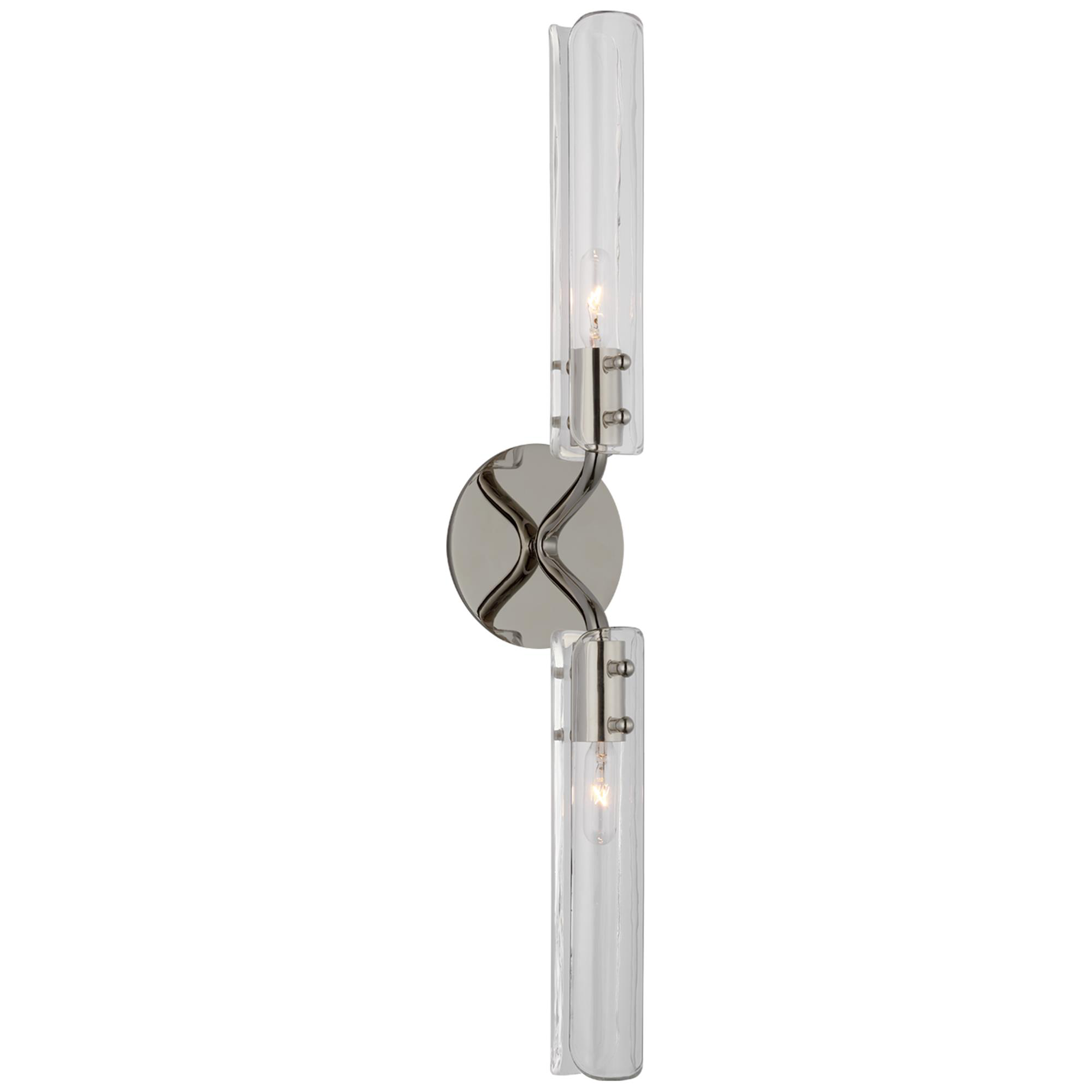 Shown in Polished Nickel finish and Clear glass