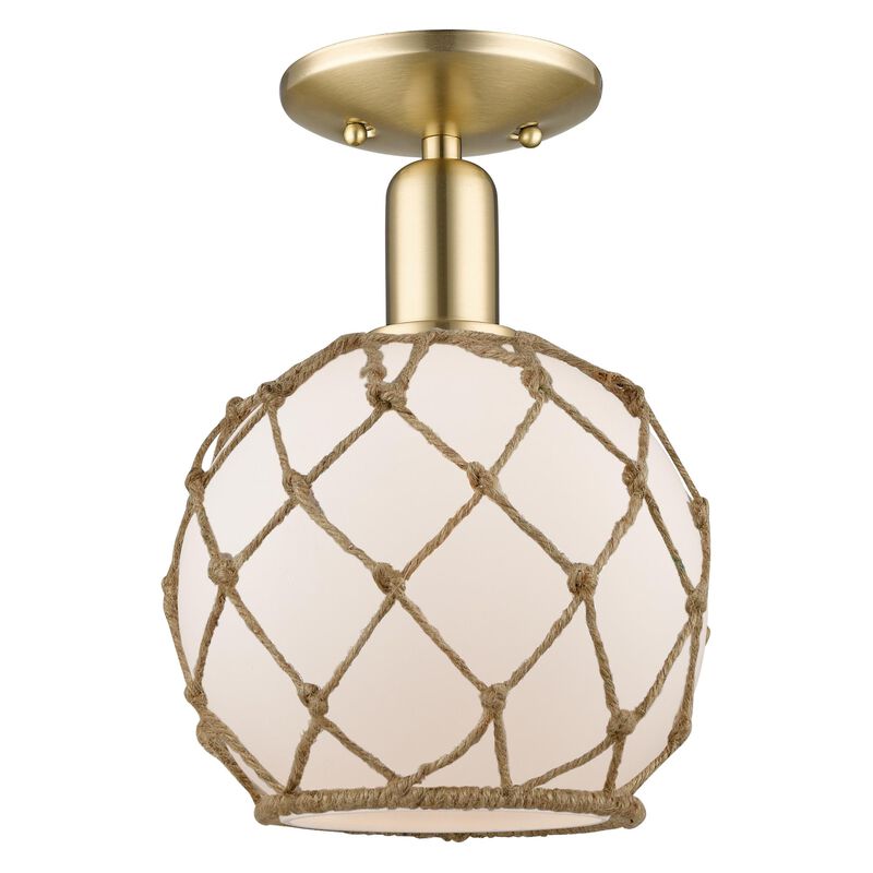 Bruno Marashlian Farmhouse Rope 8 Inch Semi Flush Mount by Innovations Lighting