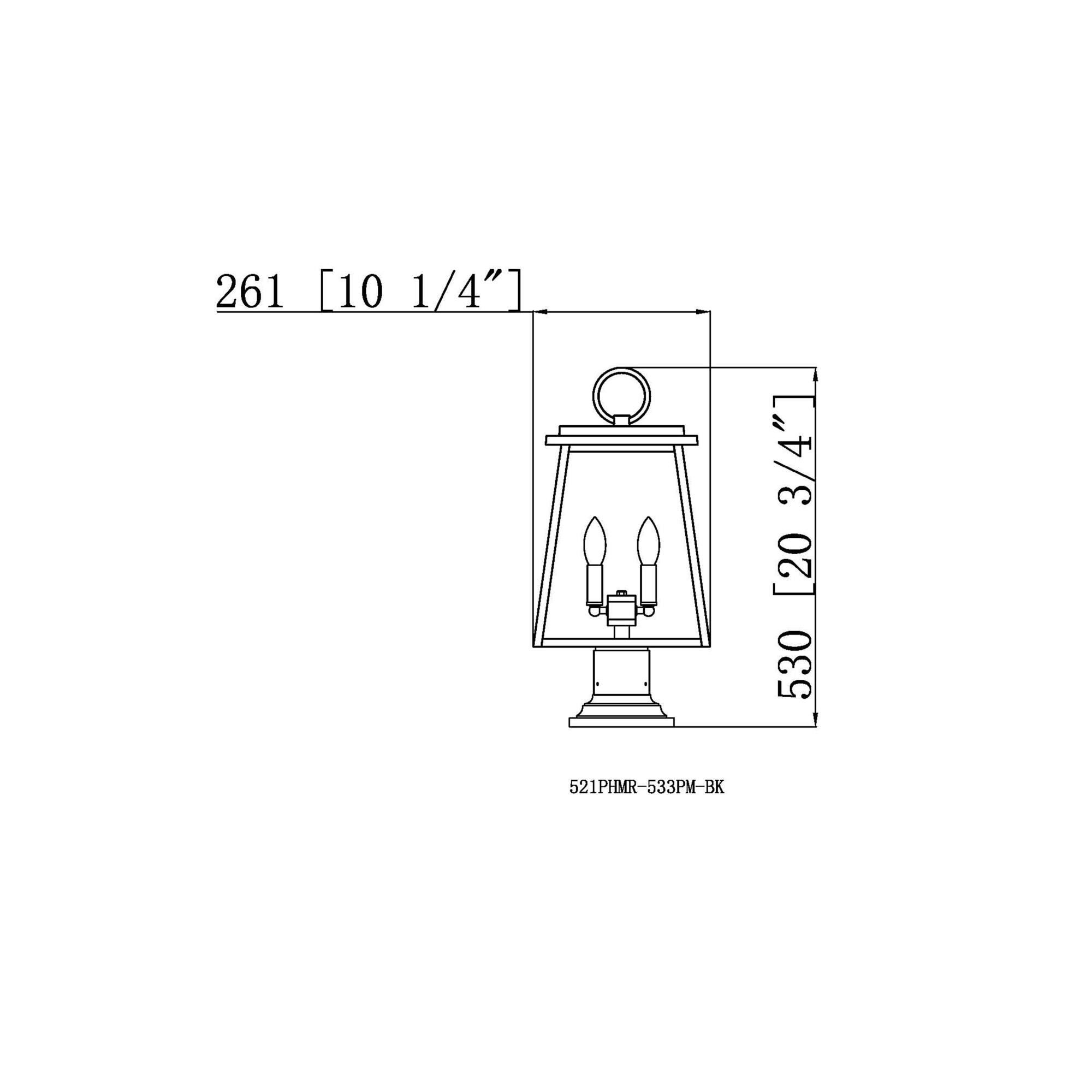 Broughton 21 Inch Tall 2 Light Outdoor Pier Lamp by Z-Lite